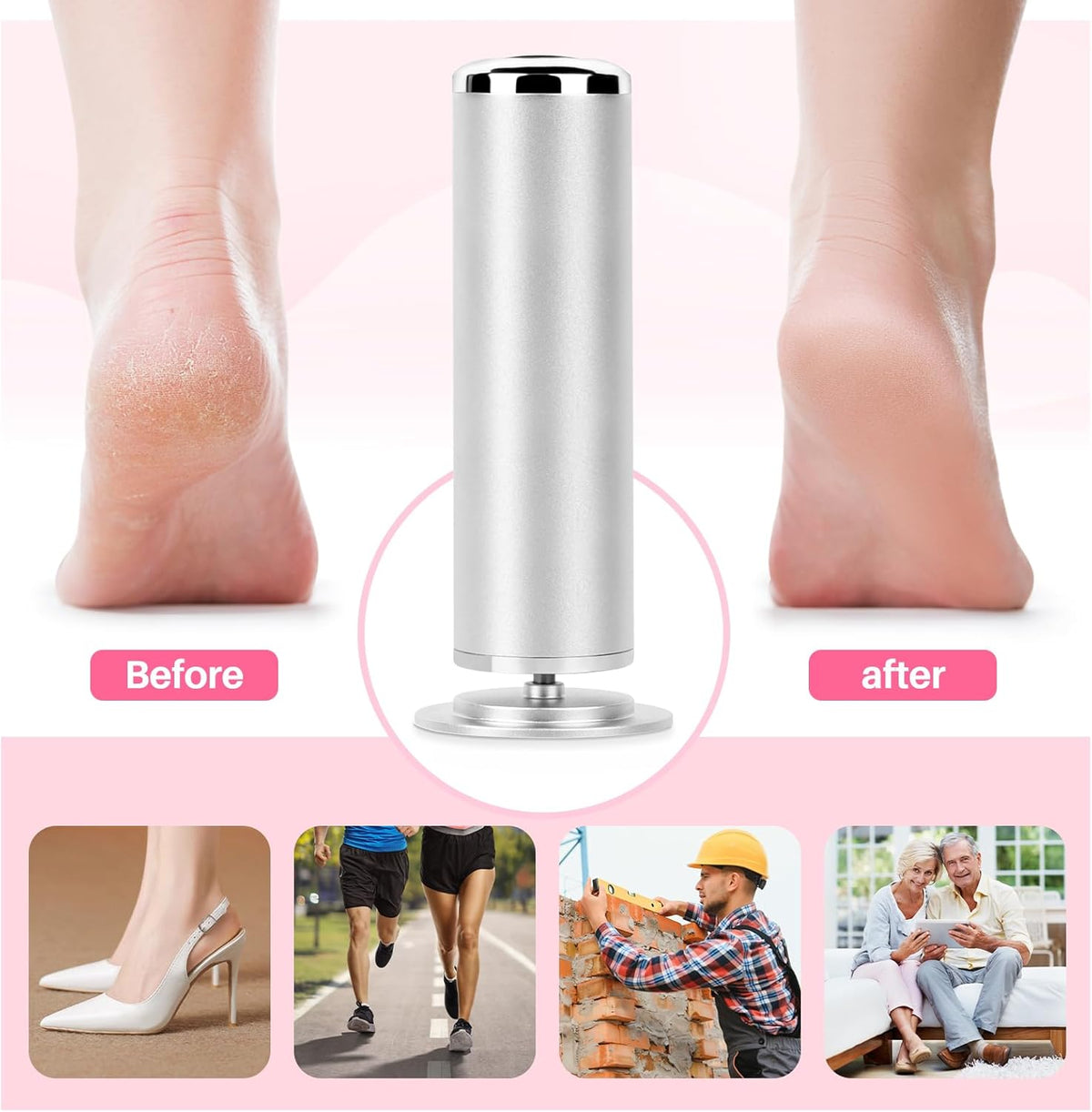 Foot File Callus Remover for Feet: Profesional Pedicure Tool for Summer - Adjustable Speed Electric