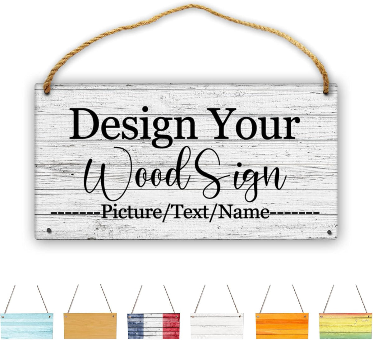 Custom Personalized Board Hanging Wood Sign, Design Your Welcome Sign, Customizable Wall Plaque