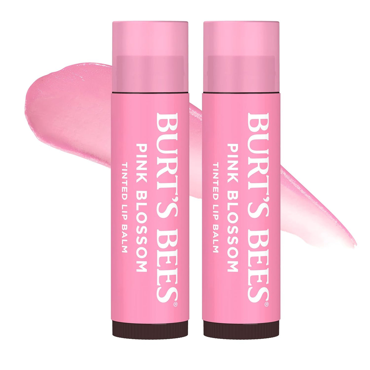 Burts Bees Tinted Lip Balm Pink Blossom; 8 Hour Moisture; Provides a Hint of Color; Nourishing Shea