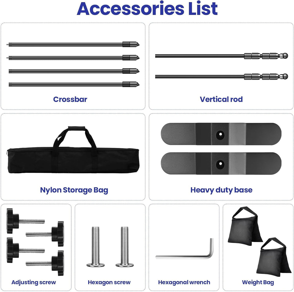 Jiang&Rong 10x8ft Photo Backdrop Stand Kit - Adjustable Telescopic Booth Background Stand with Step