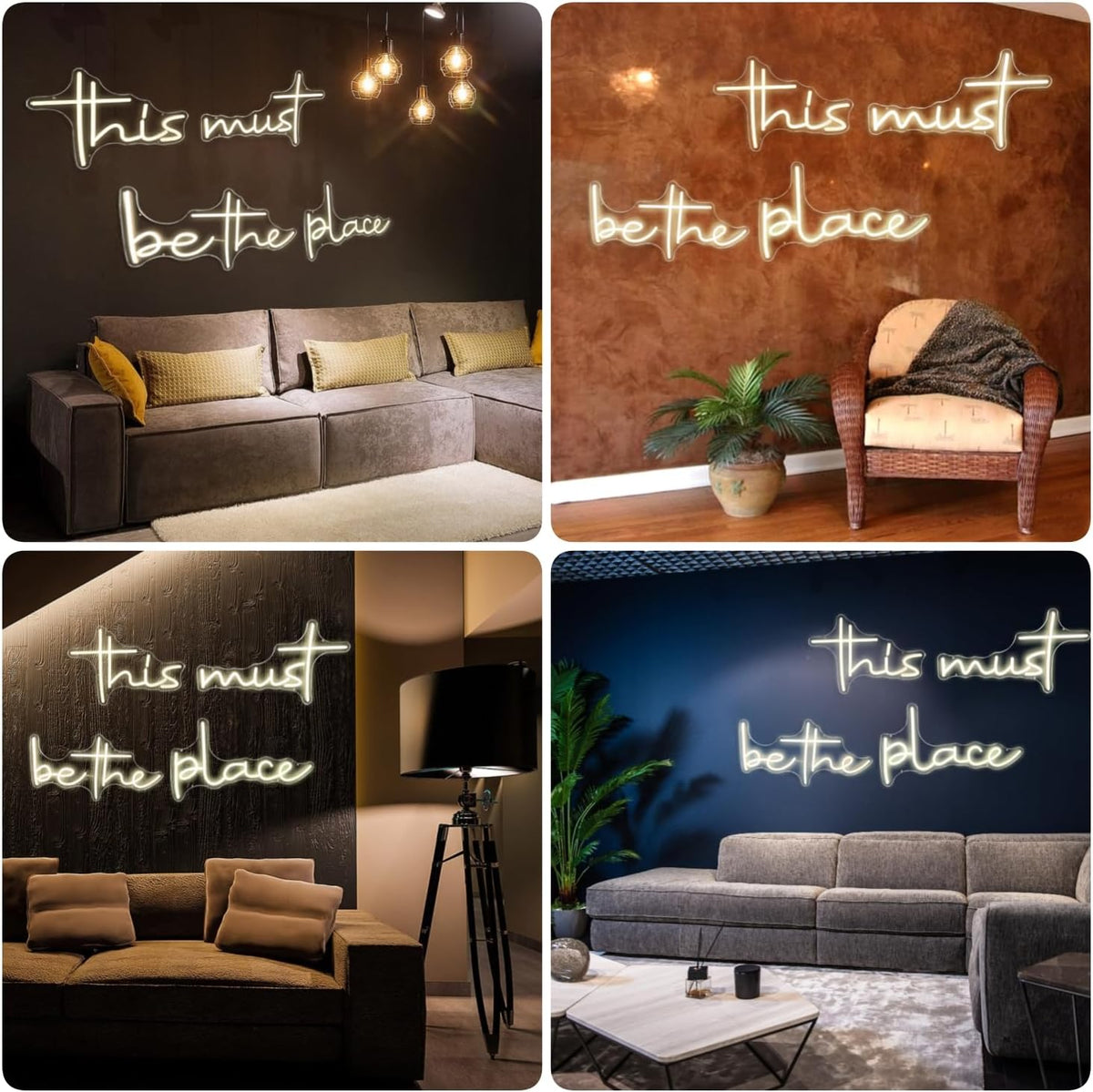 This Must Be The Place Neon Sign 80.5" x 14.3" Light for Home Bedroom Cafe Bar Hanging Wall Decor
