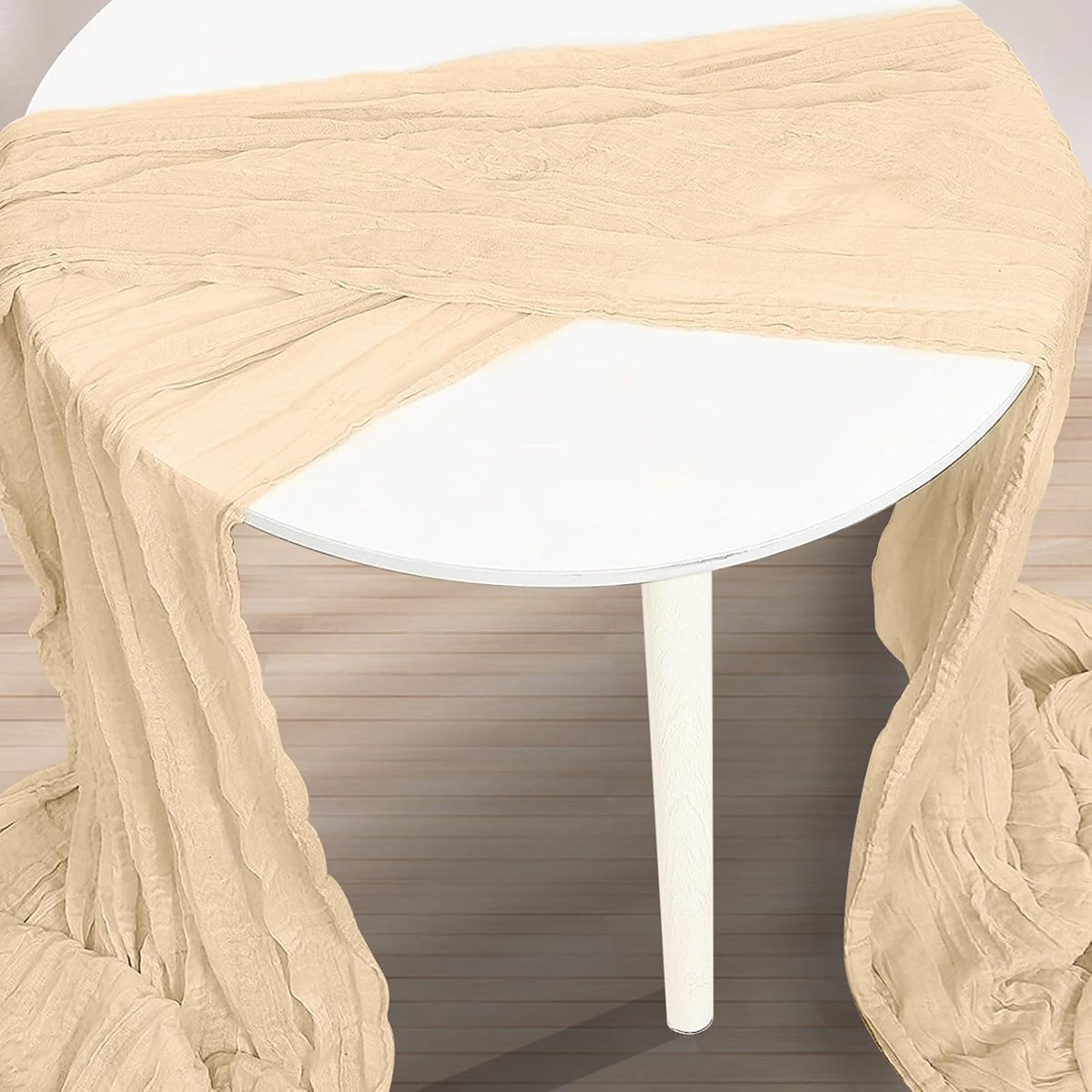 10 Pack Nude Cheesecloth Table Runner 35x120 Inch 10Ft Rustic Gauze Cheese Cloth Table Runner Sheer