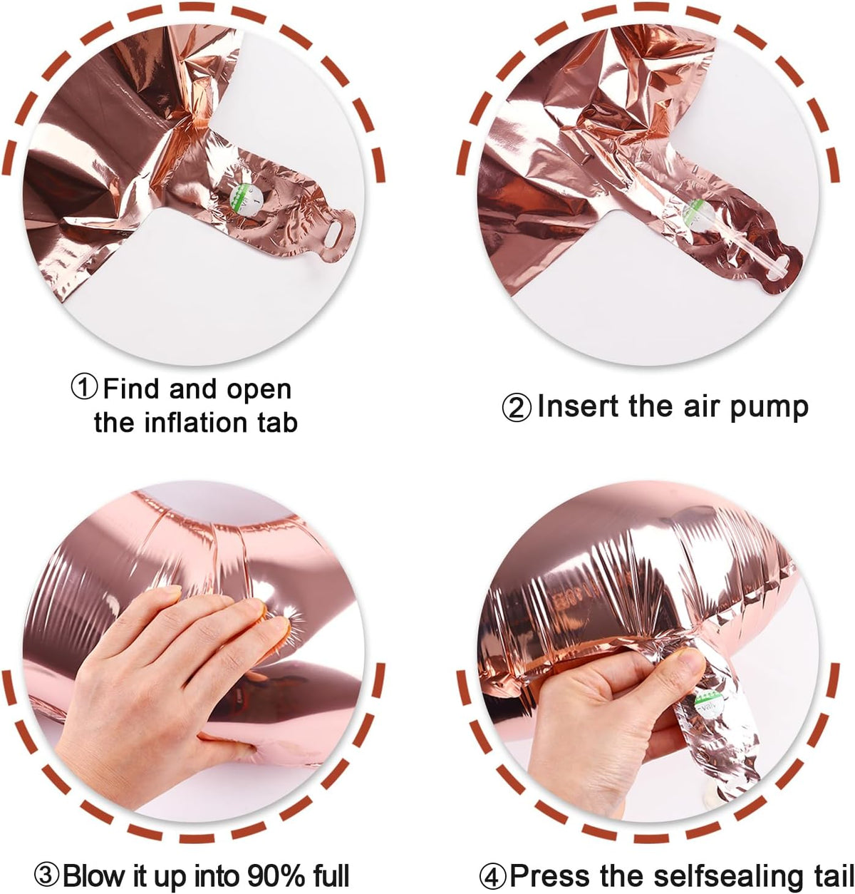 Rose Gold 40 Inch Big Number Balloon Birthday Decoration, Number 2 Helium Balloon 12 20 22 23 24 26