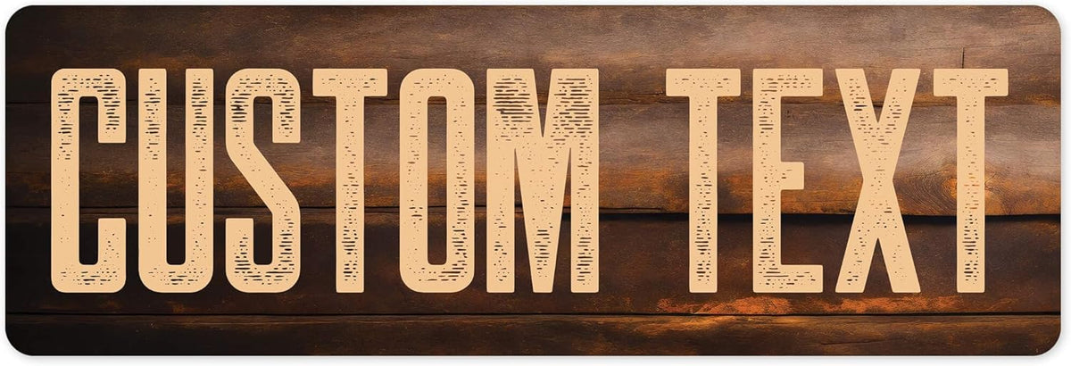 Custom Sign, Custom Street Sign, 11 Font Colors, 13 Font Styles, 4 Hole Options, 22 Sizes, 6x18