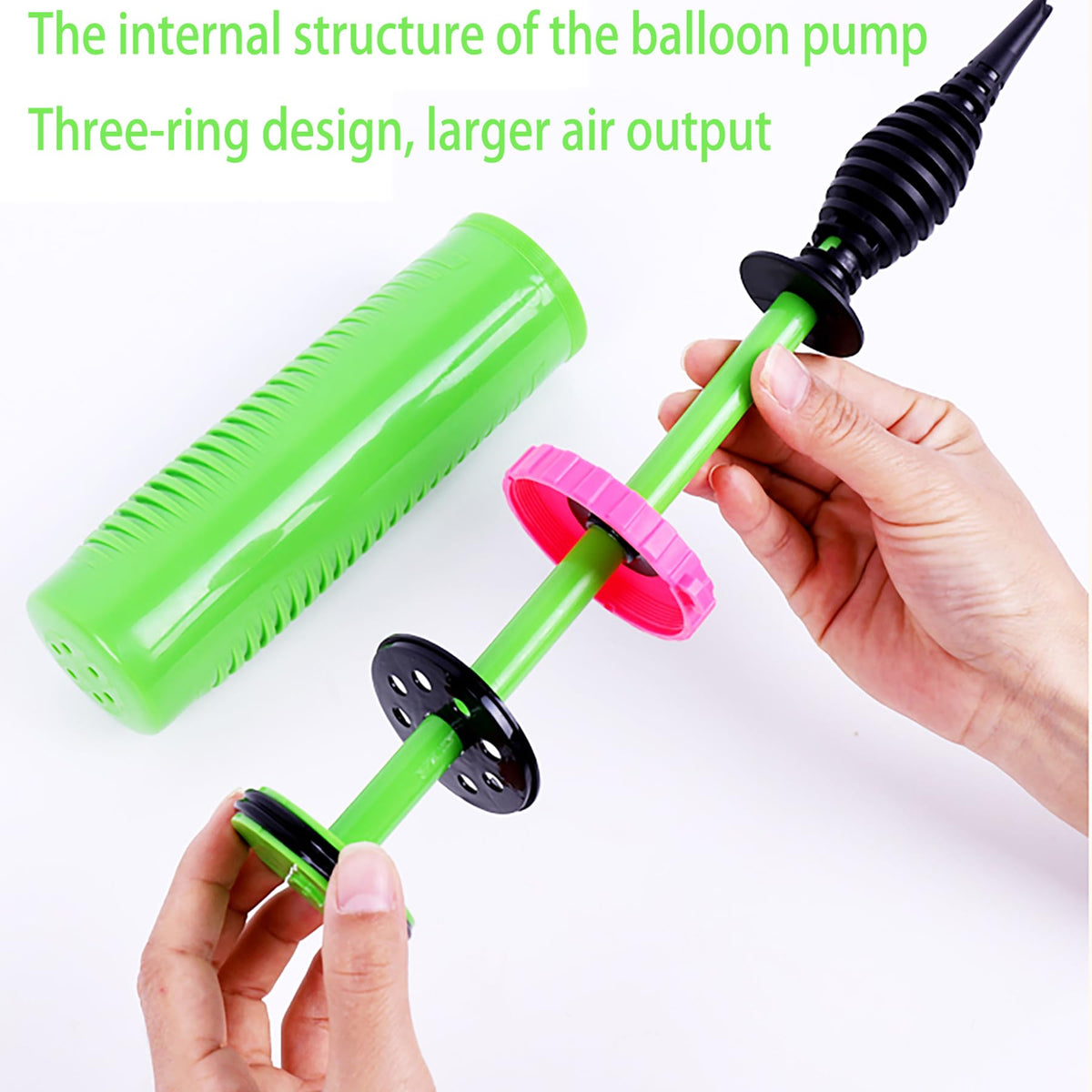 ouyili Balloon Pump Hand Two-Way Dual Action inflate 2Pack and Balloon Tying Tool in One, Handheld