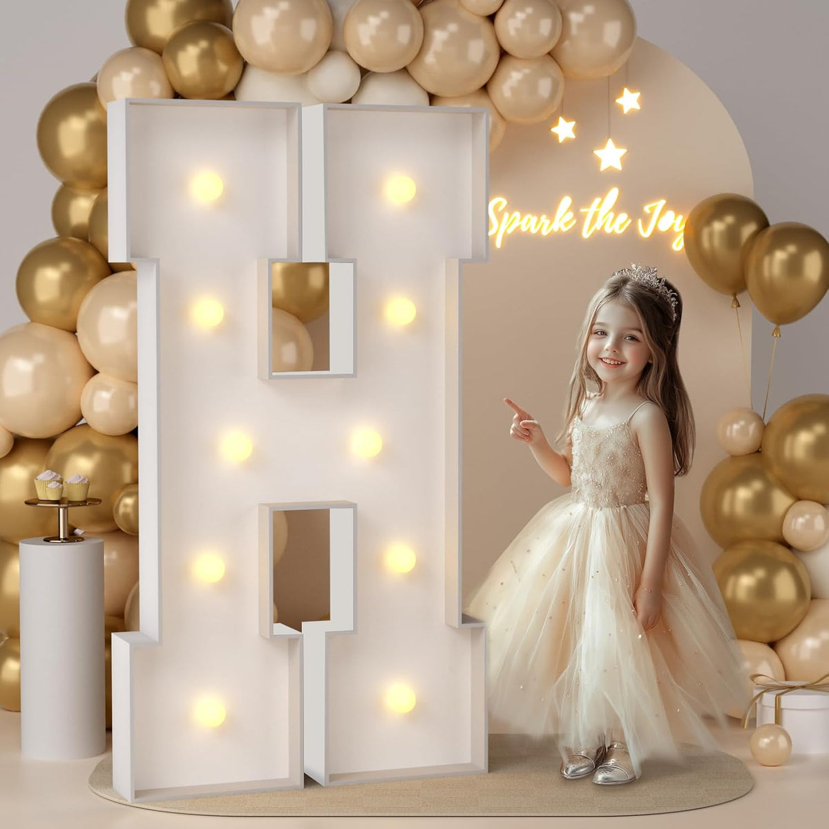JoyMuse 4FT Marquee Light Up Letters,Large Marquee Letters 4 Feet Tall for Marry Me Proposal