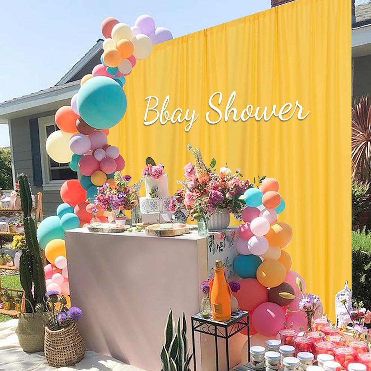 Yellow Backdrop Curtain for Parties Rod Pocket Yellow Curtains Photography Backdrop Drapes Privacy