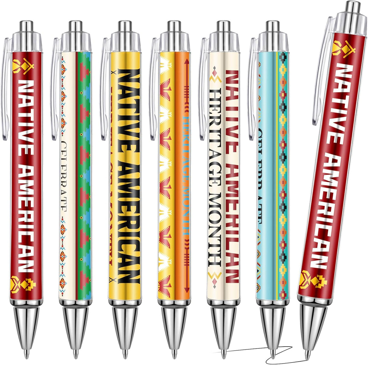 24 Pcs Native American Heritage Month Appreciation Gifts Pens Native American Ballpoint Pen Thank