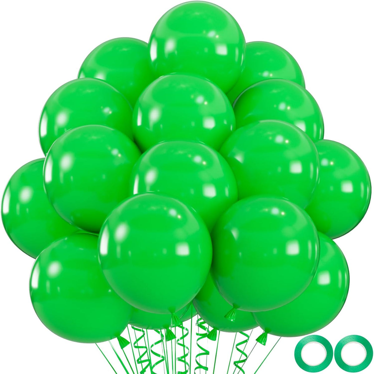 100pcs Green Balloons, Helium Quality 12 inch Green Latex Party Balloon for Birthday, Christmas