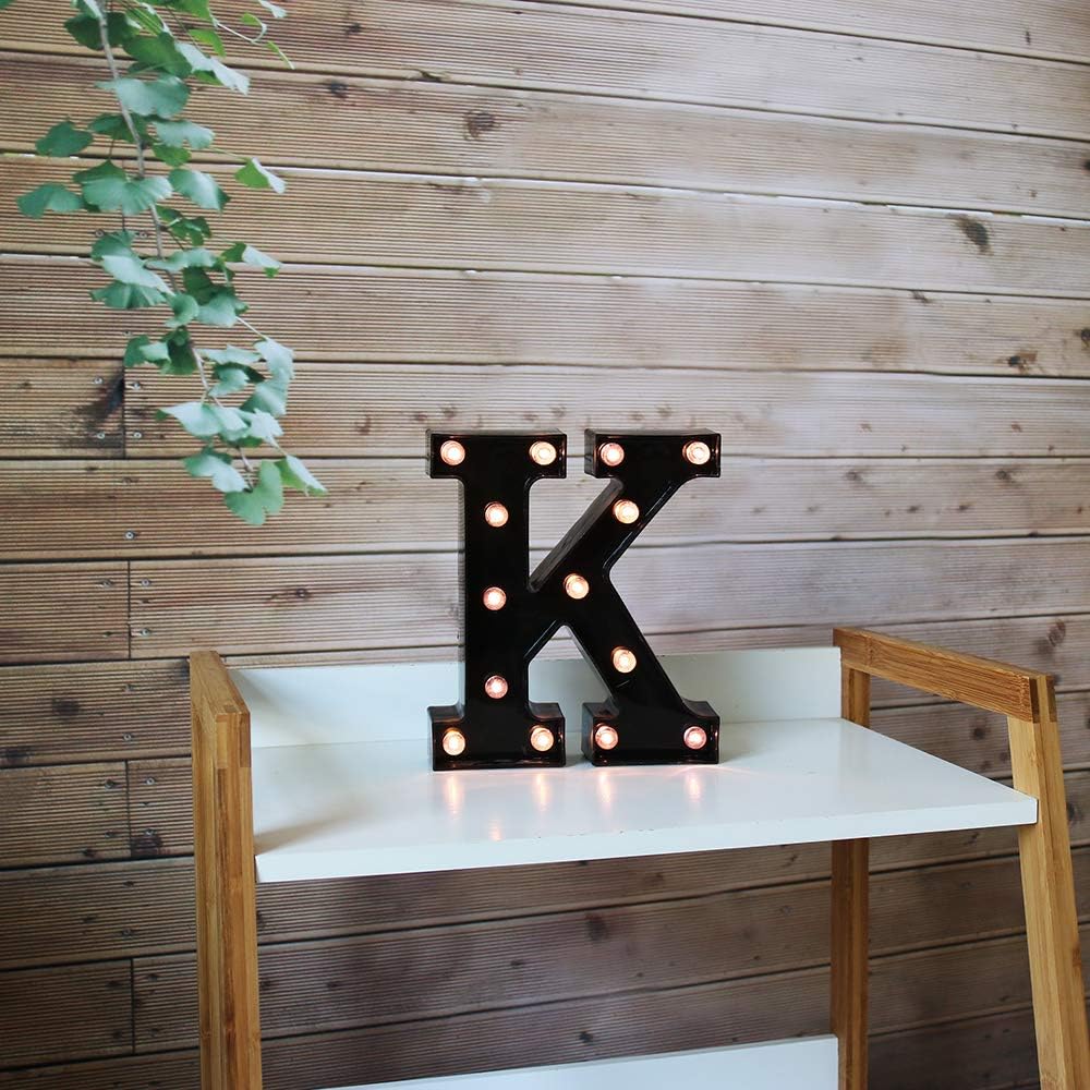 OYCBUZO Light Up Black Alphabet Marquee Letters Sign LED Marquee Number Lights Sign for Night Light