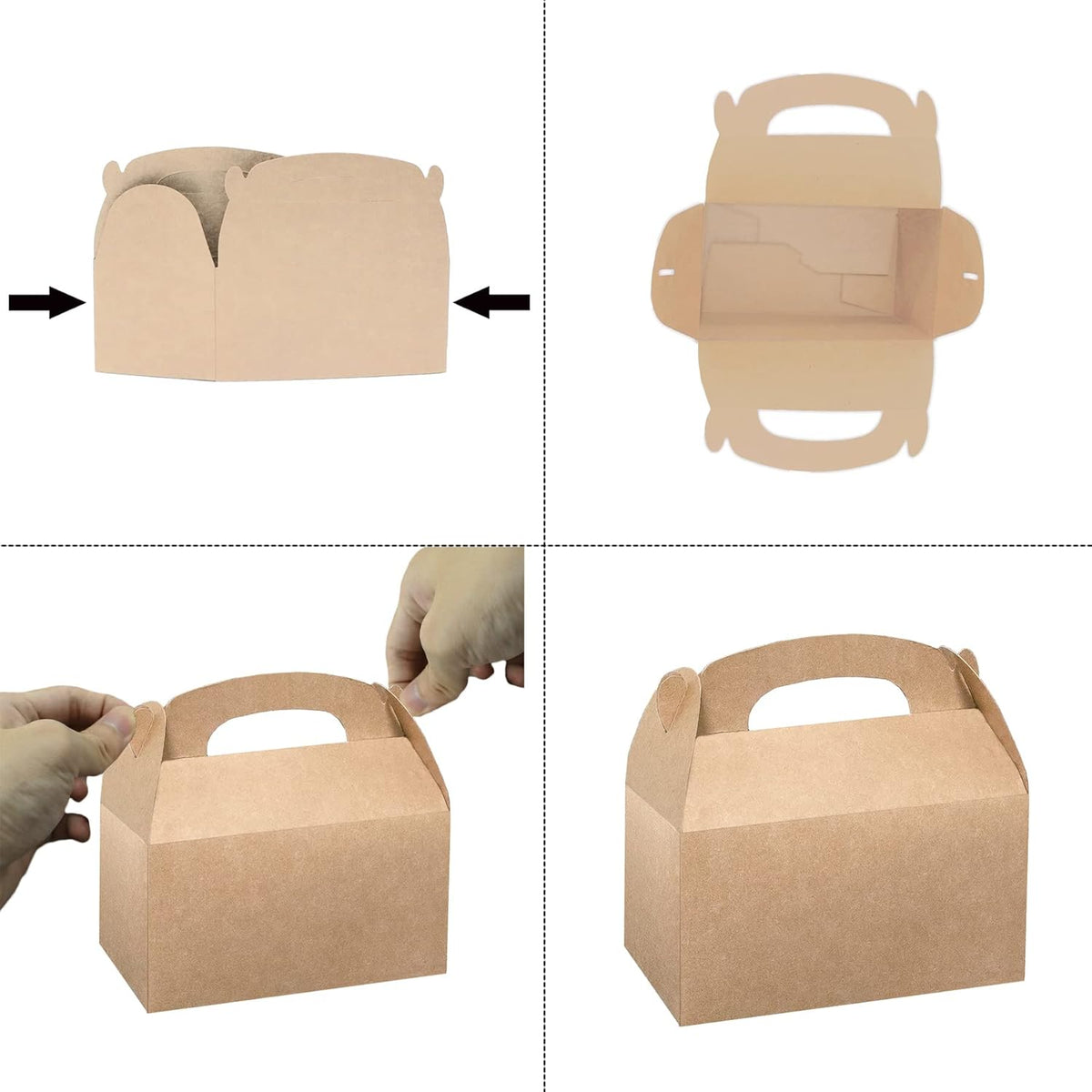 Xxcxpark 24 PCS Brown Kraft Gift Boxes 6.25x3.5x3.5, Decorative Party Favor Gift Packaging Box with