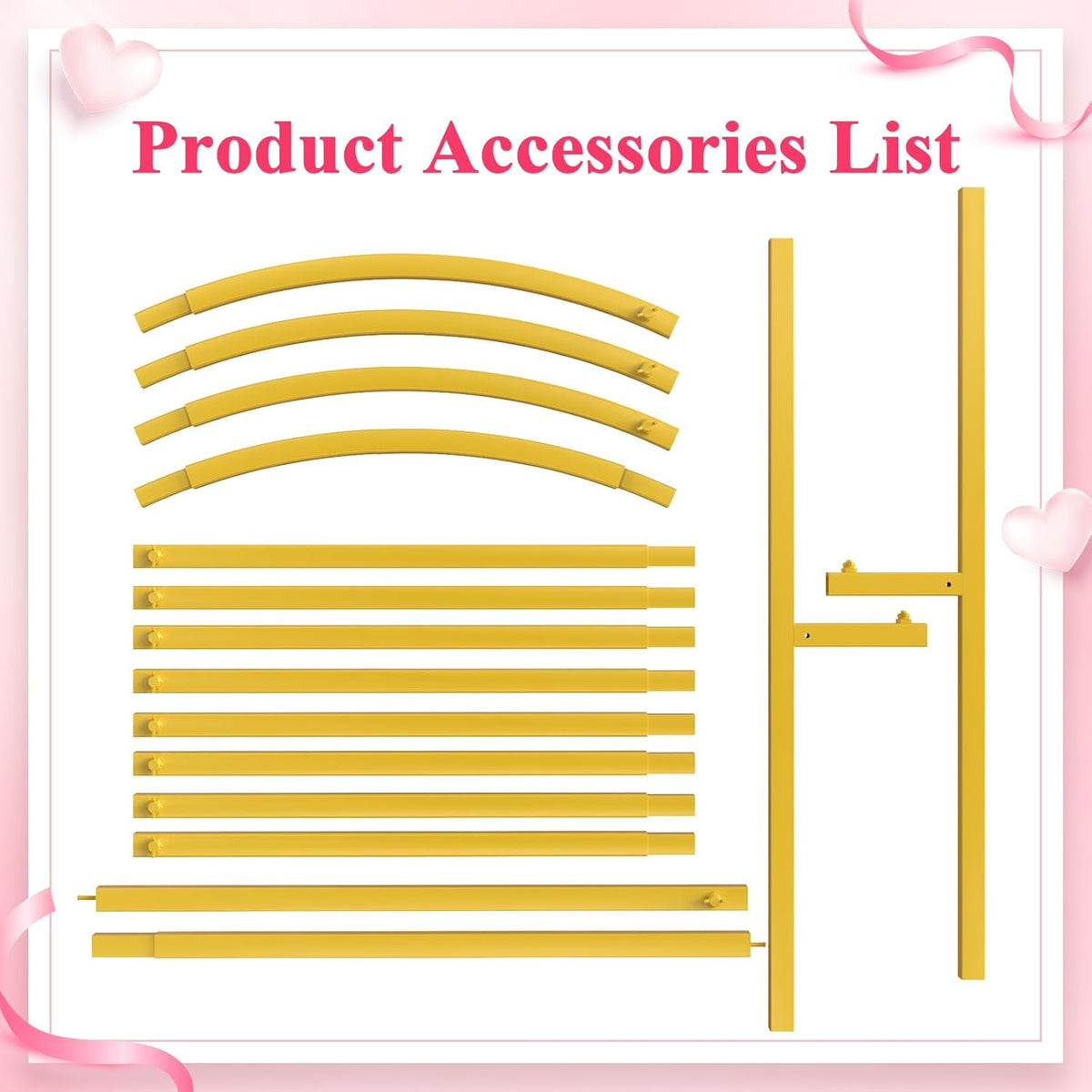 Wokceer 6 FT Wedding Arch Backdrop Stand Metal Arch Chiara Backdrop Stand for Wedding Ceremony