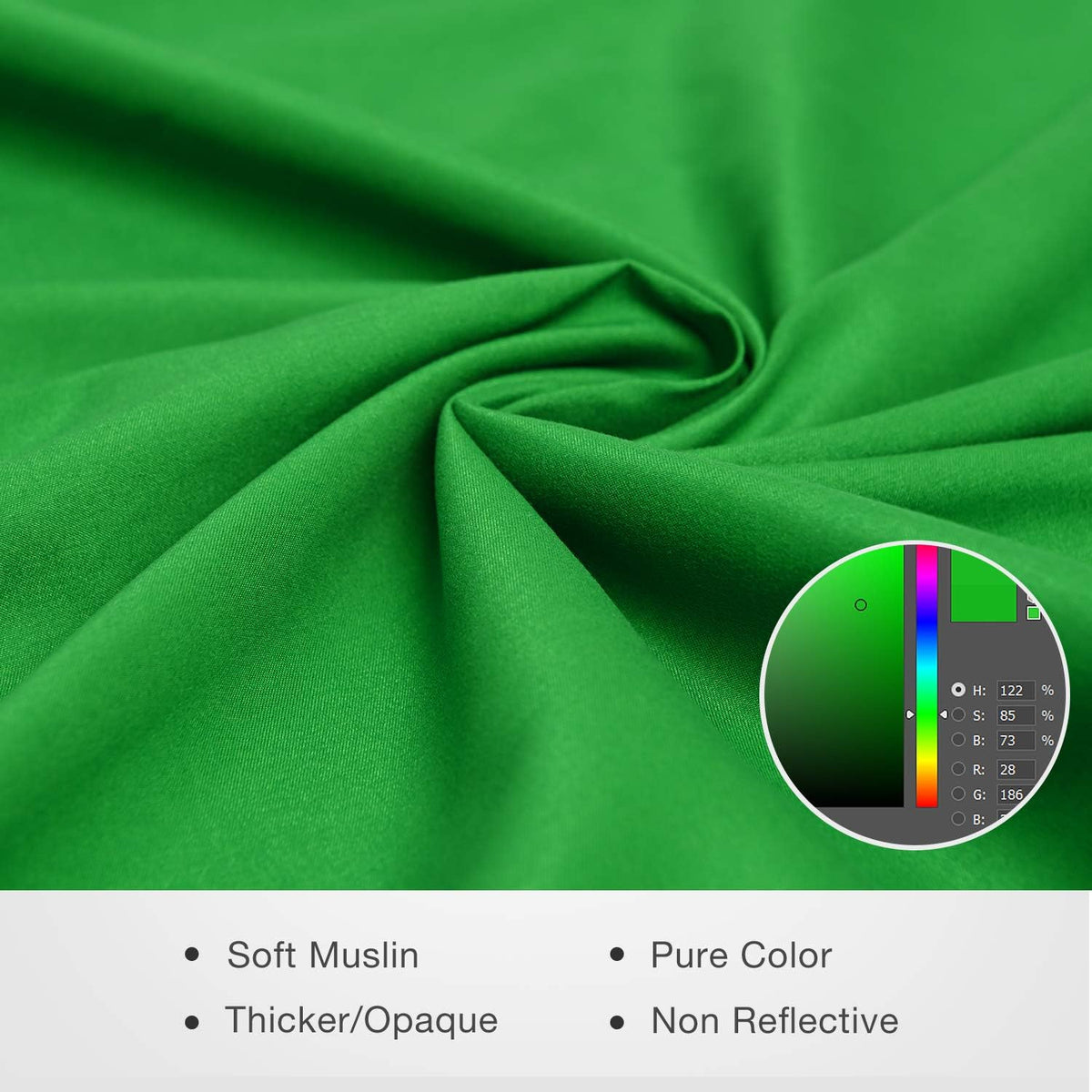 Yesker 8.5x10ft Green Screen Backdrop Kit with Stand Photography Greenscreen Background Support