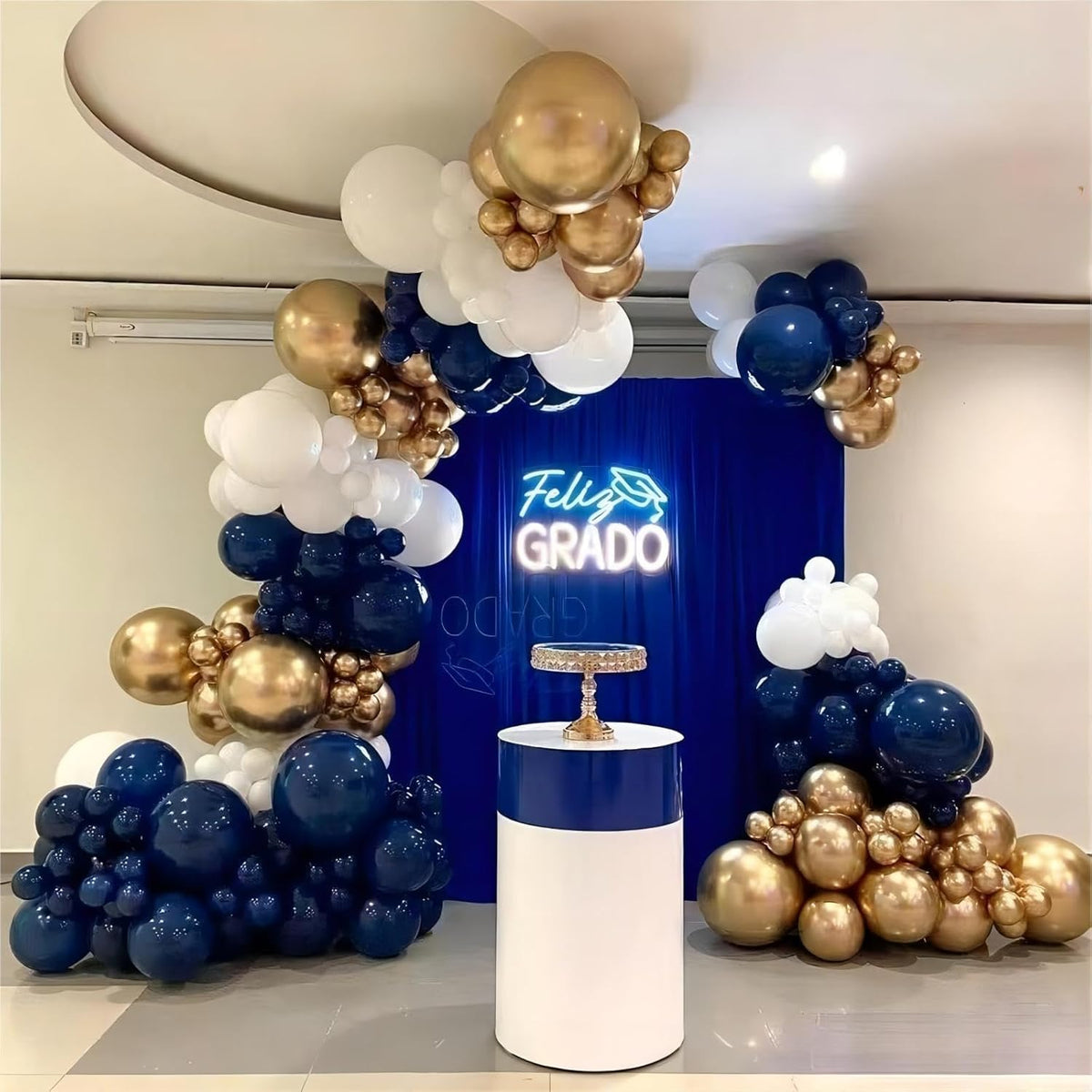 100pcs Navy Blue Balloons, Helium Quality 12 inch Dark Blue Latex Party Balloons for Birthday