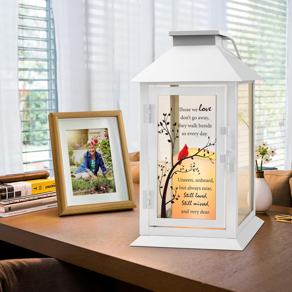 Memorial Lantern Bereavement Gifts in Memory of Loved One - Remembrance Sympathy Gifts for Loss of