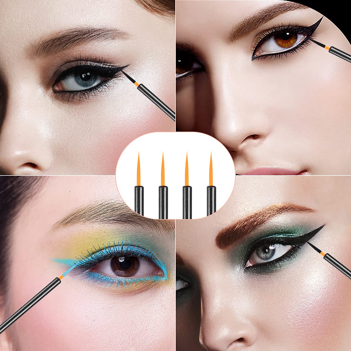 Akstore 200PCS Disposable Eyeline Mascara Brushes Eyelash Brush Wands Applicator Makeup Brush Tool
