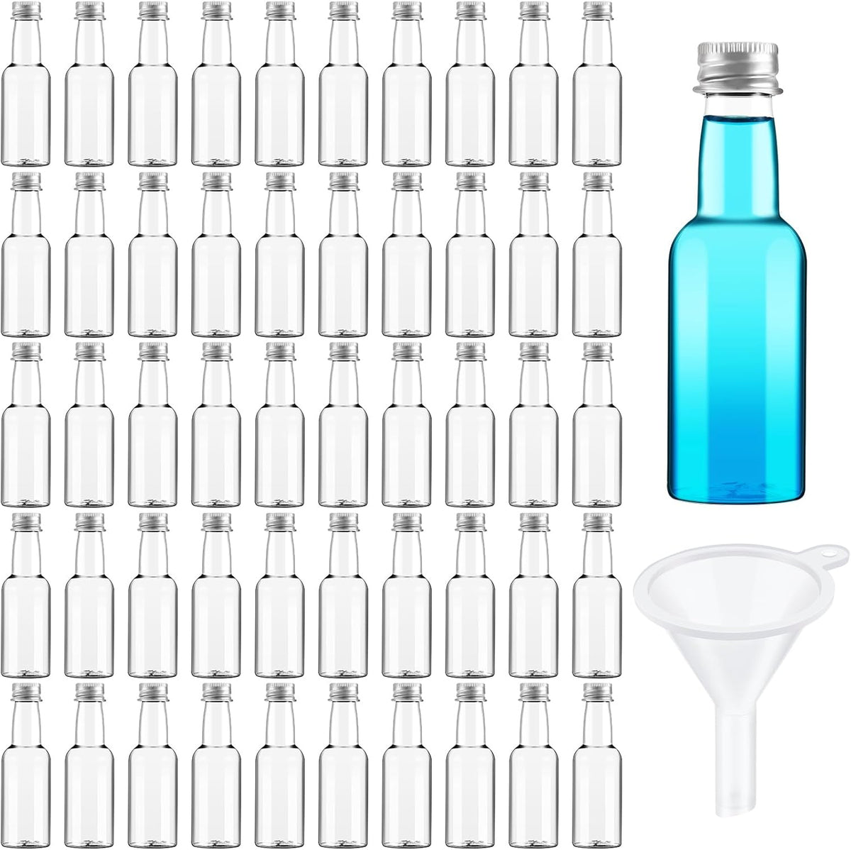 Tessco for you 100 Pcs Mini Liquor Bottles Plastic Mini Salad Dressing Bottle Christmas Small