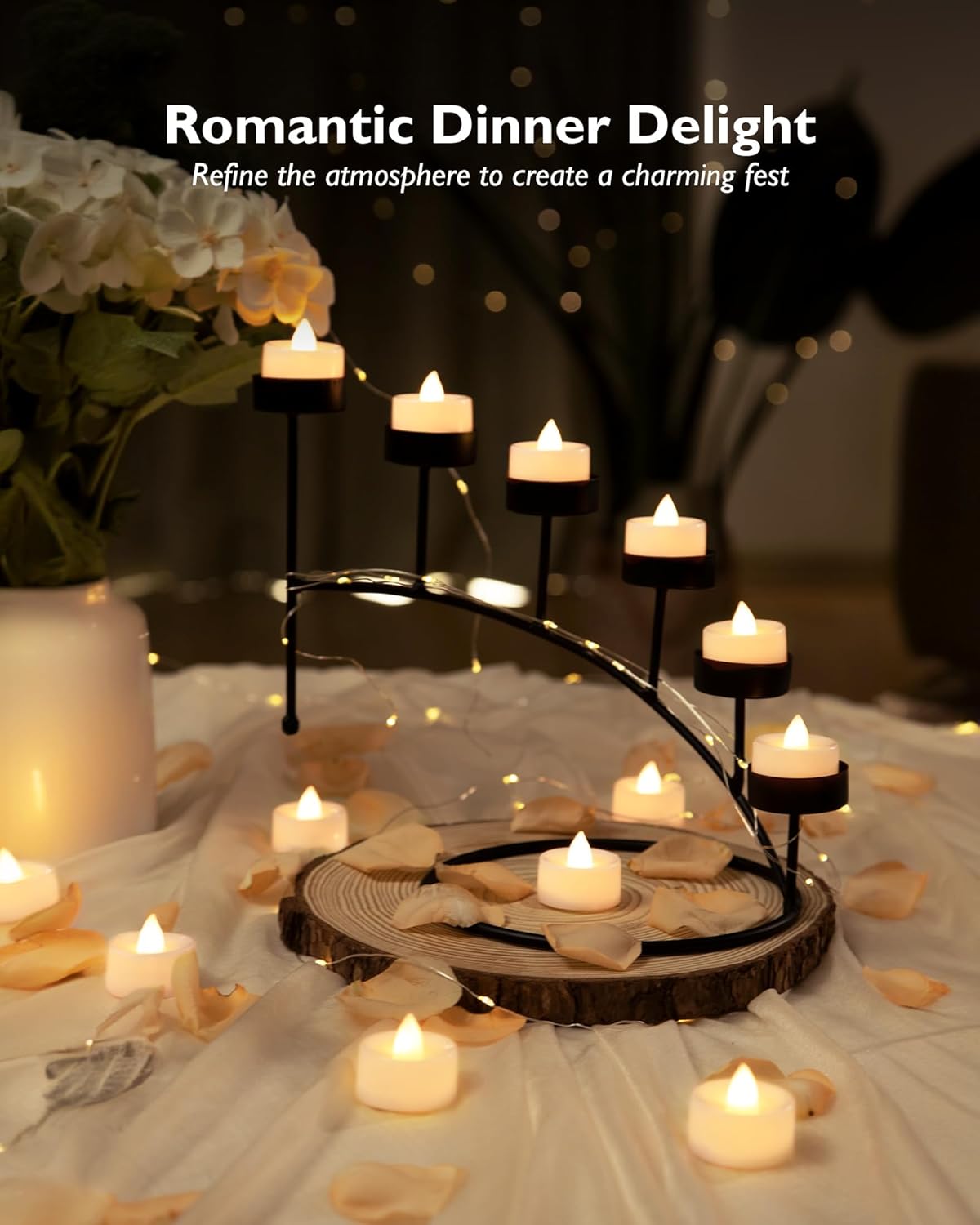 BEICHI Flameless Candles, 50Pack Battery Operated Candle, LED Tea Lights Candles Battery Operated