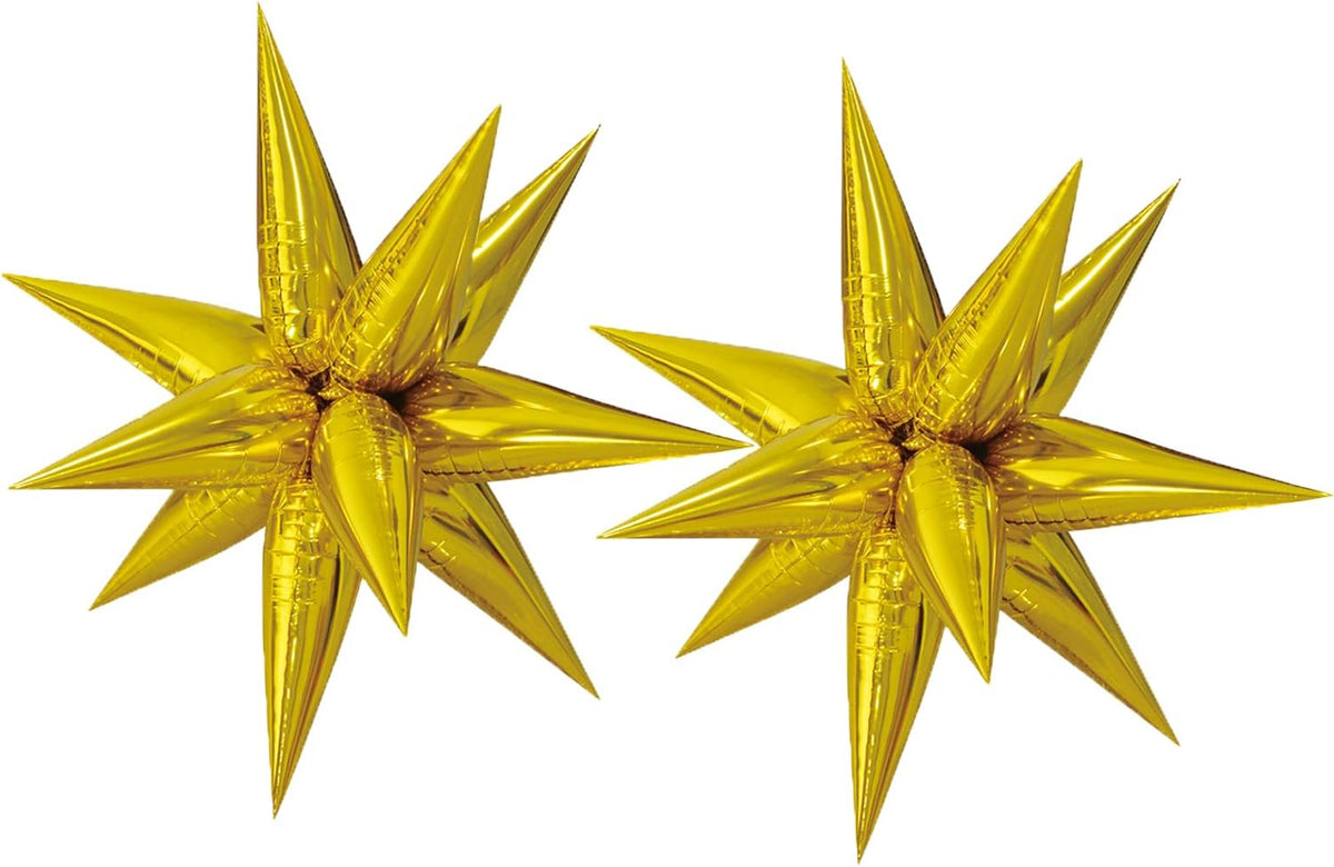 Tellpet Star Balloons Foil Balloon for Birthday Bachelorette Engagement Wedding Party, 2pcs Large