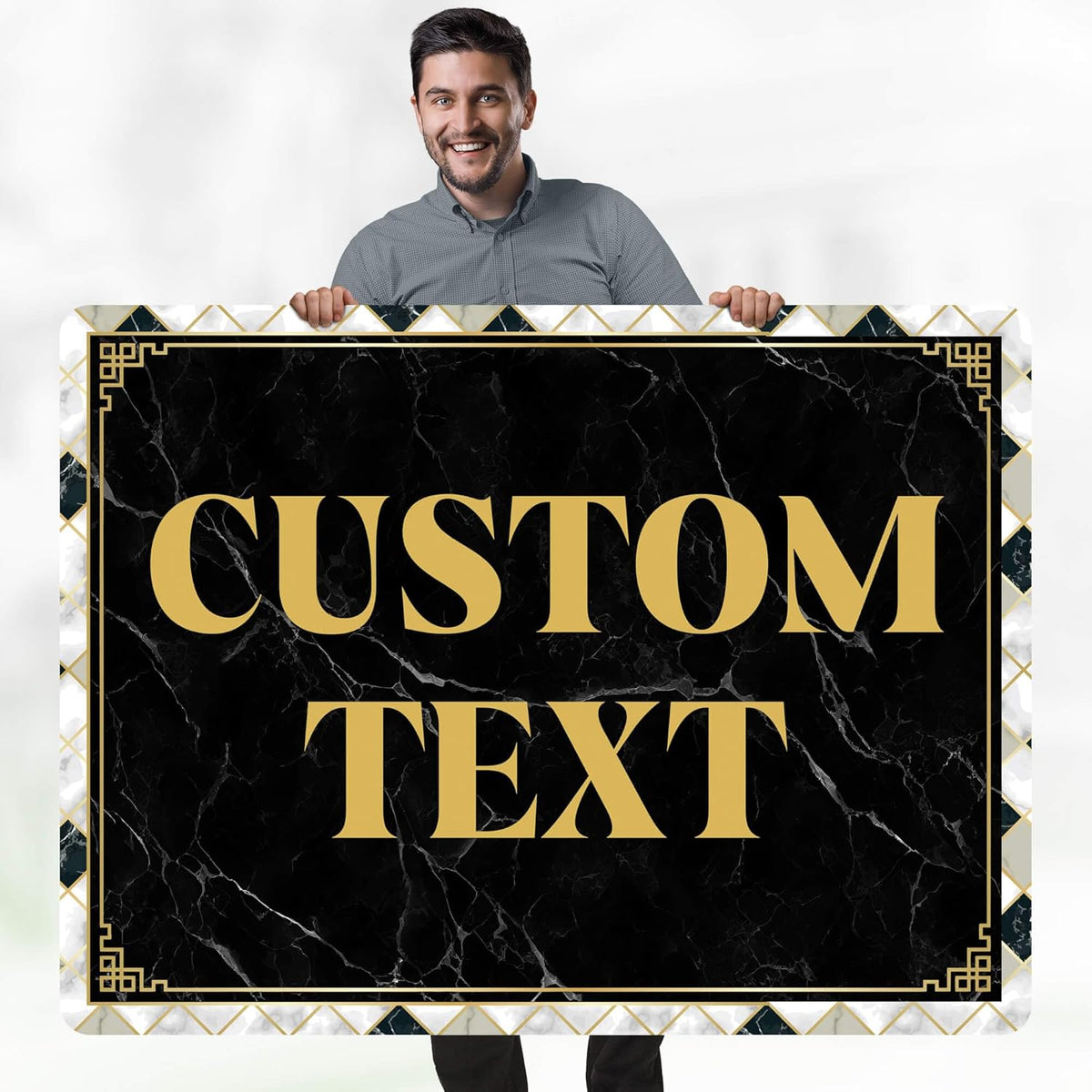 Custom Sign, Custom Street Sign, 11 Font Colors, 13 Font Styles, 4 Hole Options, 22 Sizes, 36x48