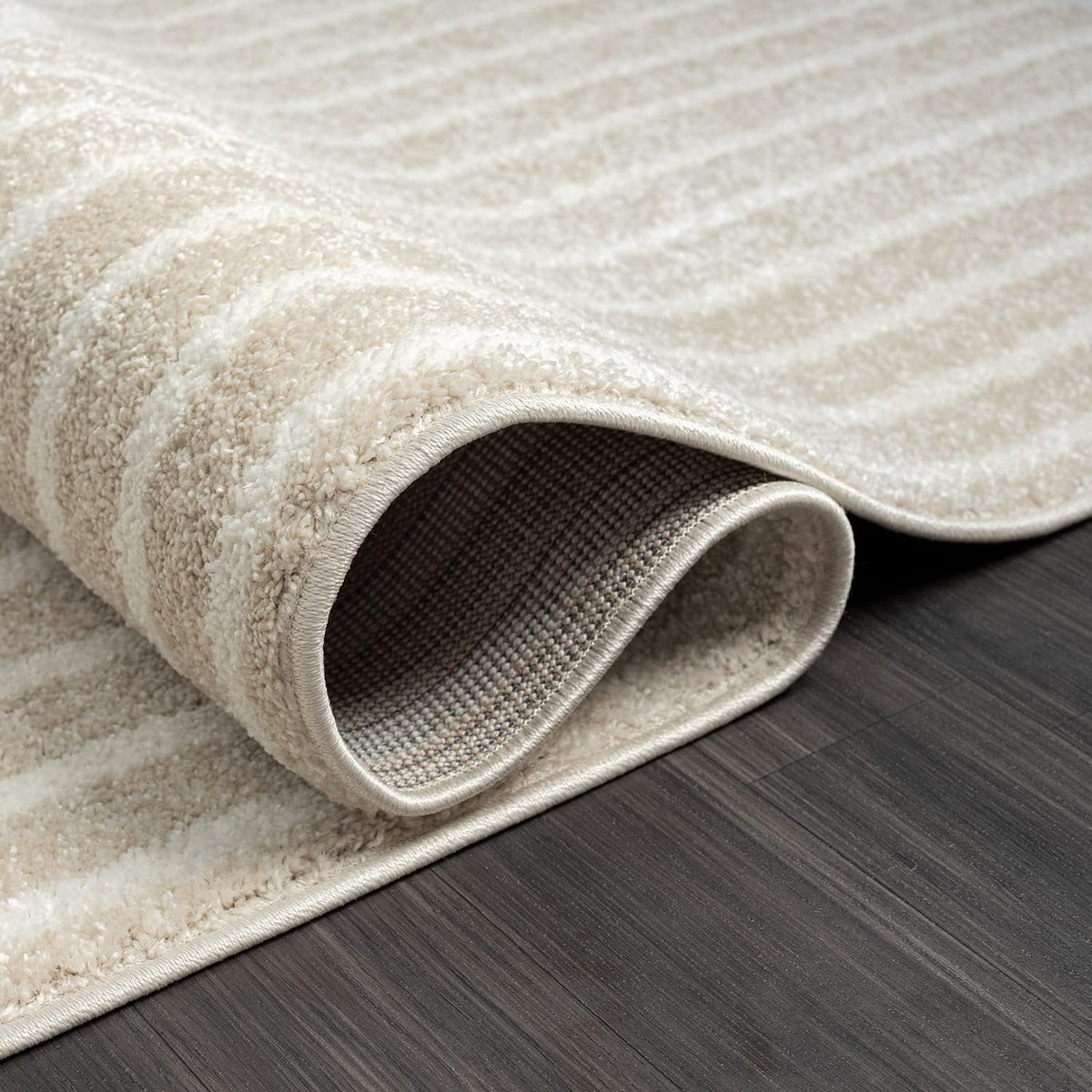 Abani Area Rug for Living Room - Nuevo 2' 6" x 6' Beige Arch Pattern Area Rug, Soft and Durable
