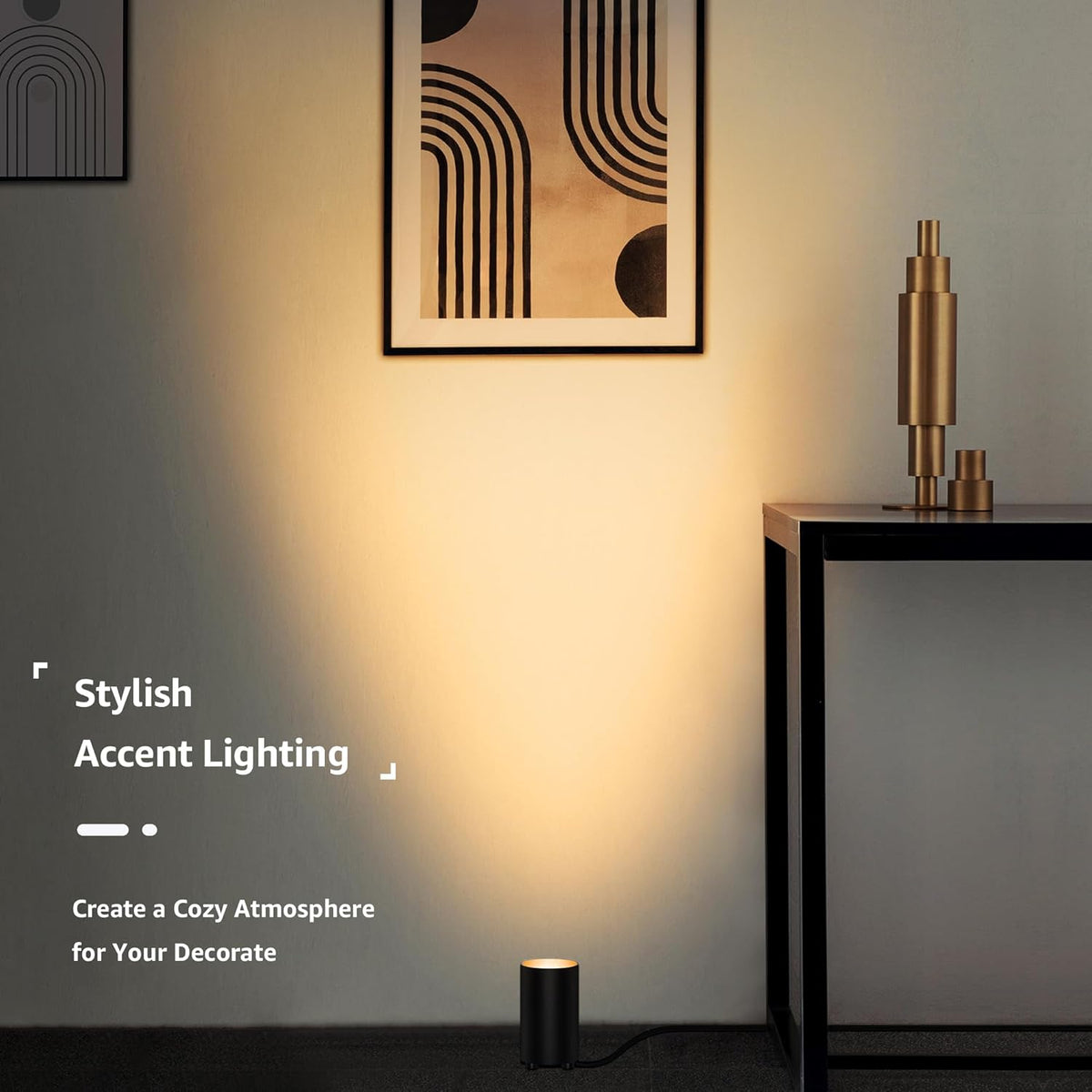 SUNVIE 2 Pack Uplighting Indoor Floor Can Light Spotlight, Up Lights Indoor Floor Spotlight with