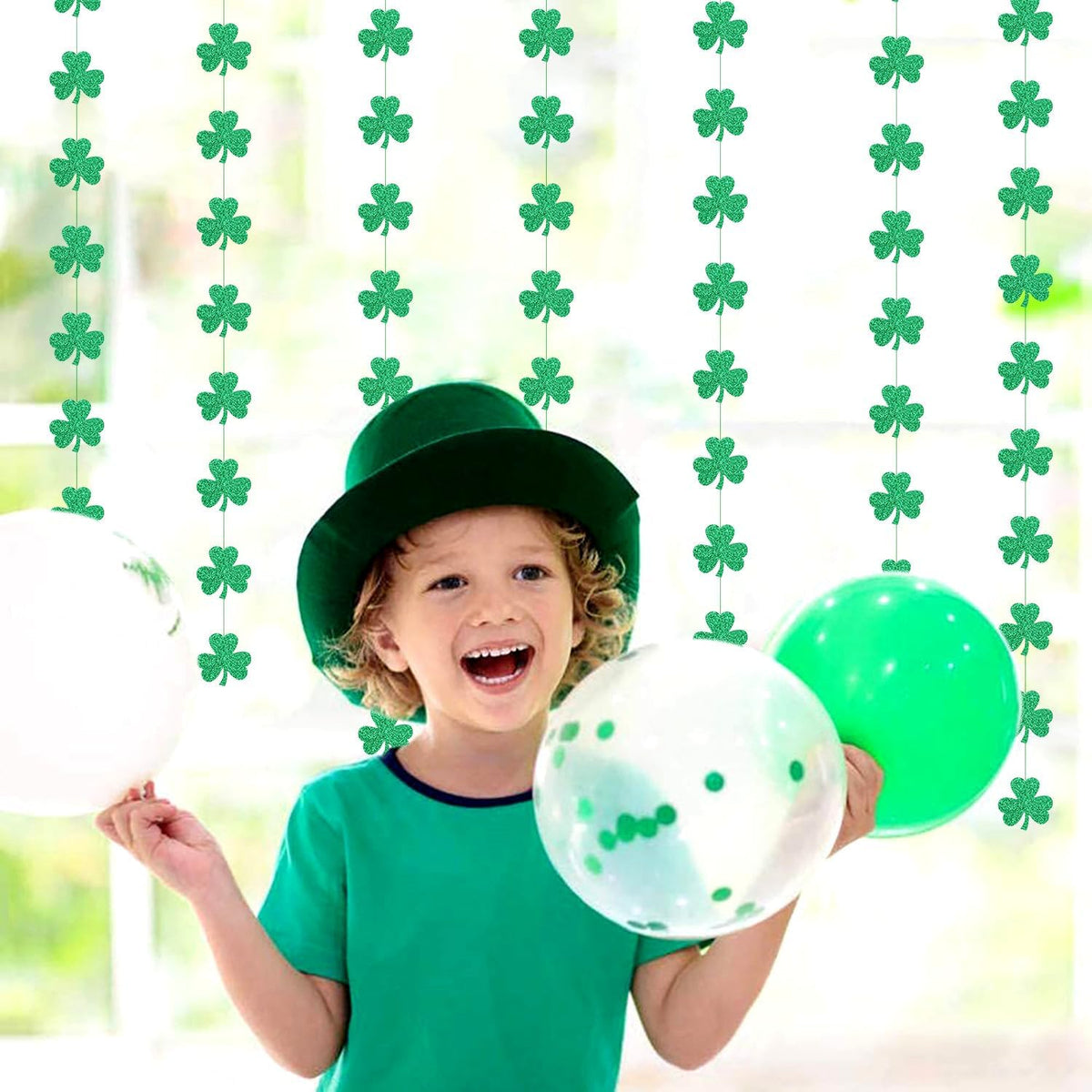 St-Saint Patricks-Day Decorations Shamrock Green-Garland - 35ft St. Patrick's Day Decorations