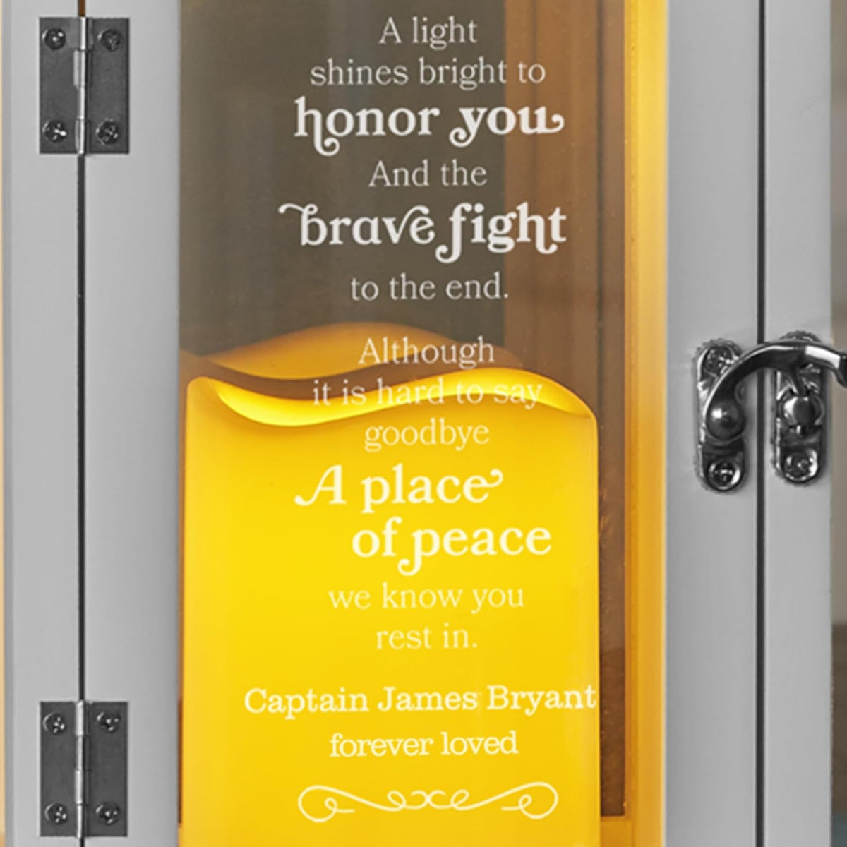 Let's Make Memories Personalized Memorial Lantern - Sympathy - Condolences - LED Candle - Automatic