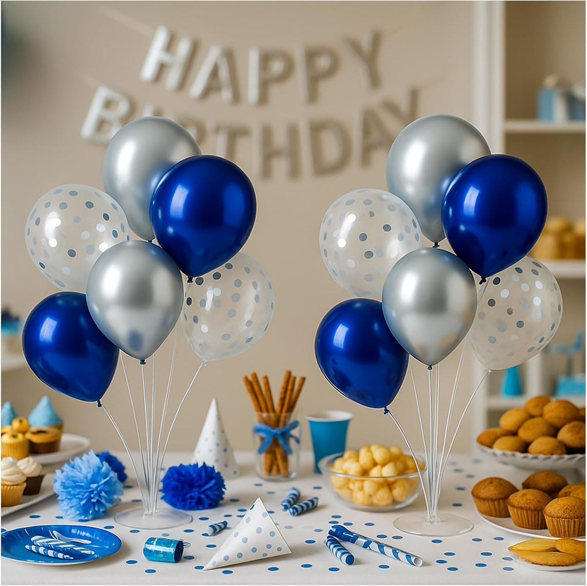6pcs Balloon Stands Kit Table Centerpiece Table Decorations for Anniversary Birthday Wedding