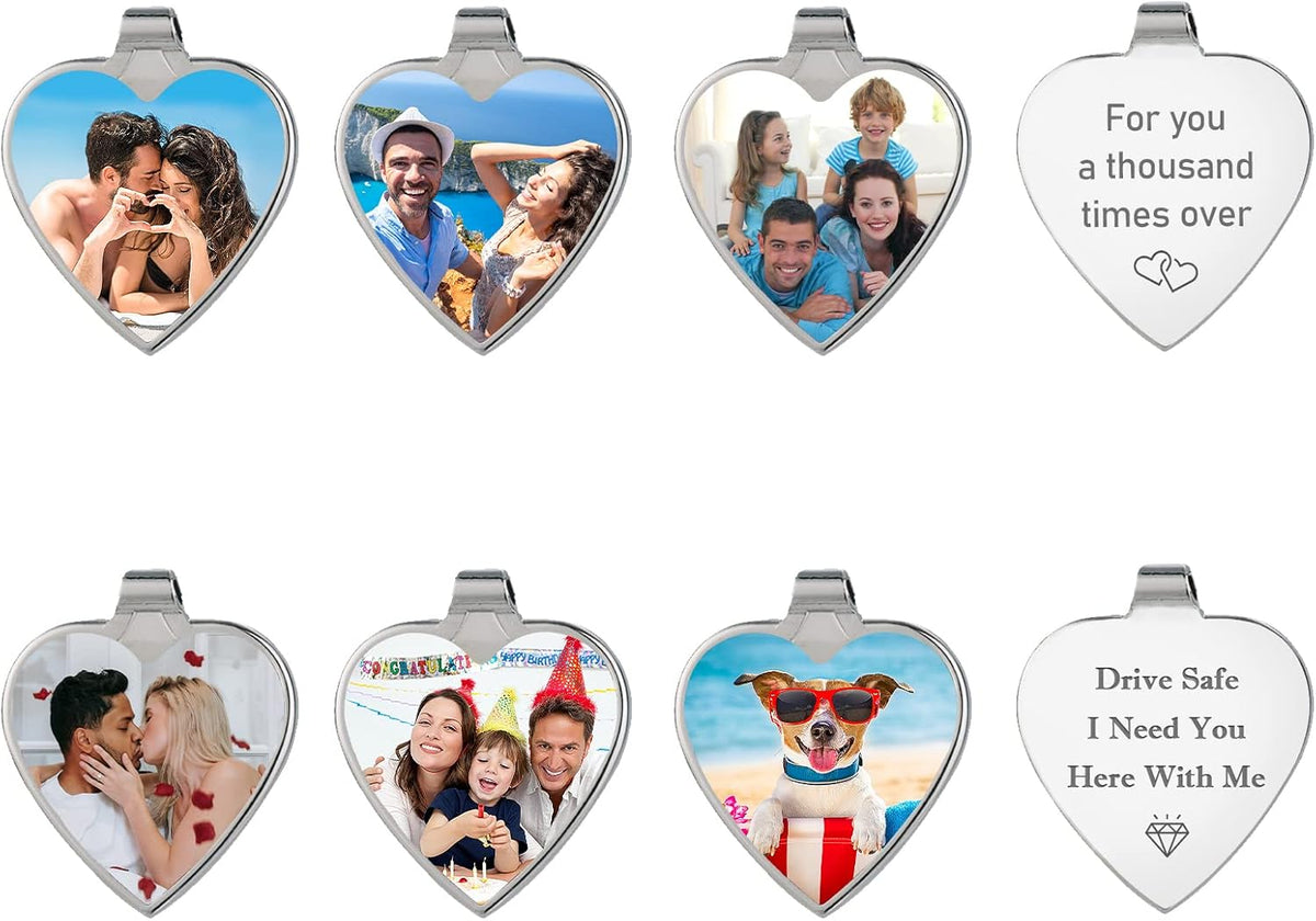 Personalized Custom Keychain with Picture - Turnable Double Sided Colorful Photo Key chains