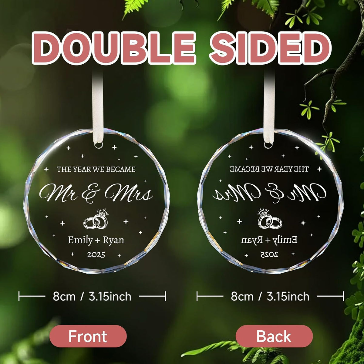 Personalized Wedding Gifts - Mr and Mrs Ornament 2025 - Bridal Shower Gifts for Bride, Newlywed