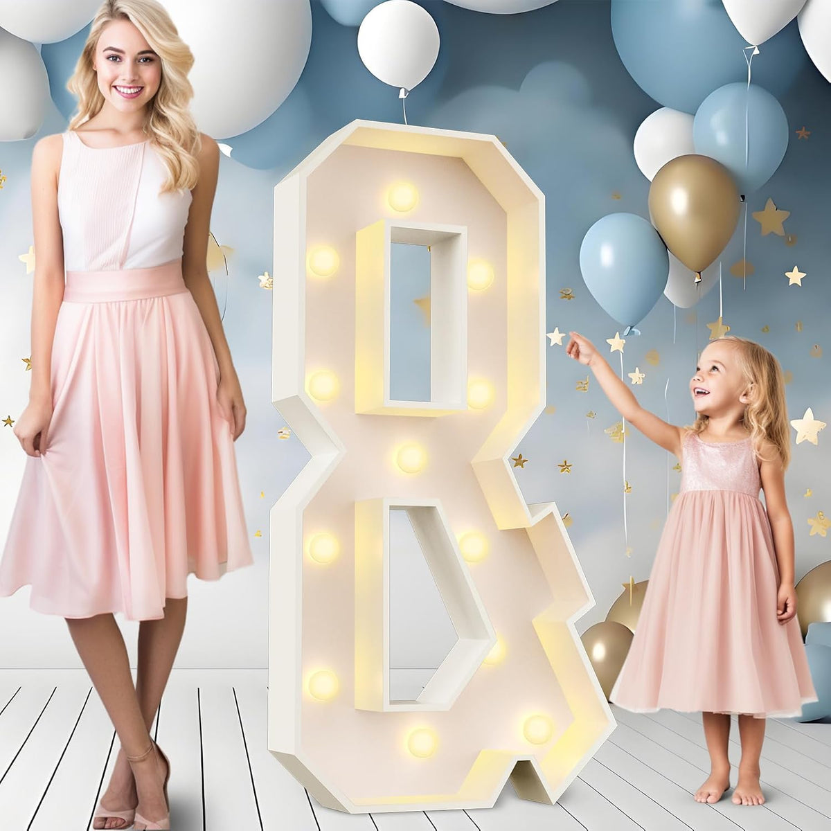 Ledido 4FT Marquee Light Up Letters, Large Light Up Letters for Party Decoration, Marquee Letter