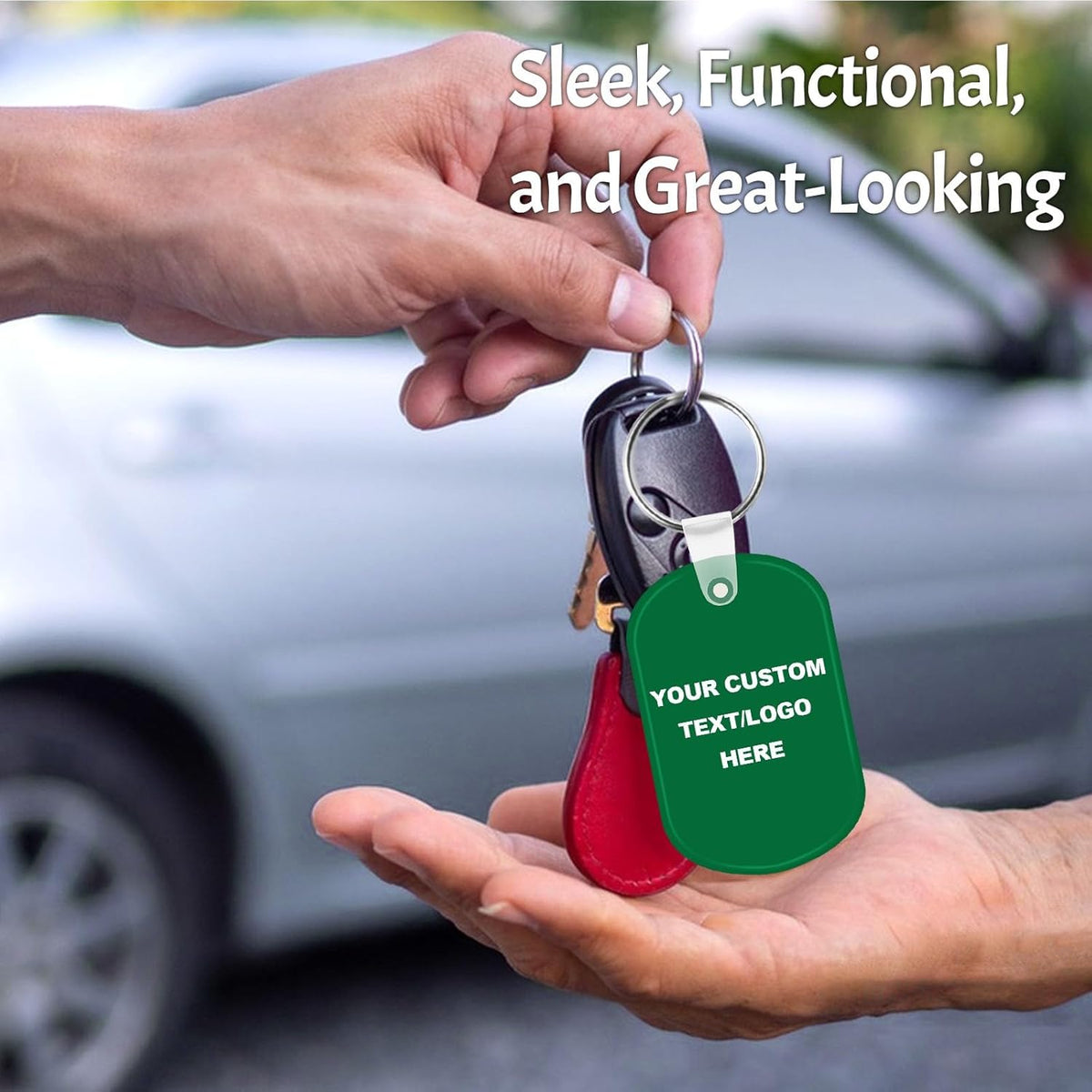 Custom Oval Soft Keychains 400 Pack, Personalized Logo, Text Bulk - Perfect for Tradeshows, Party