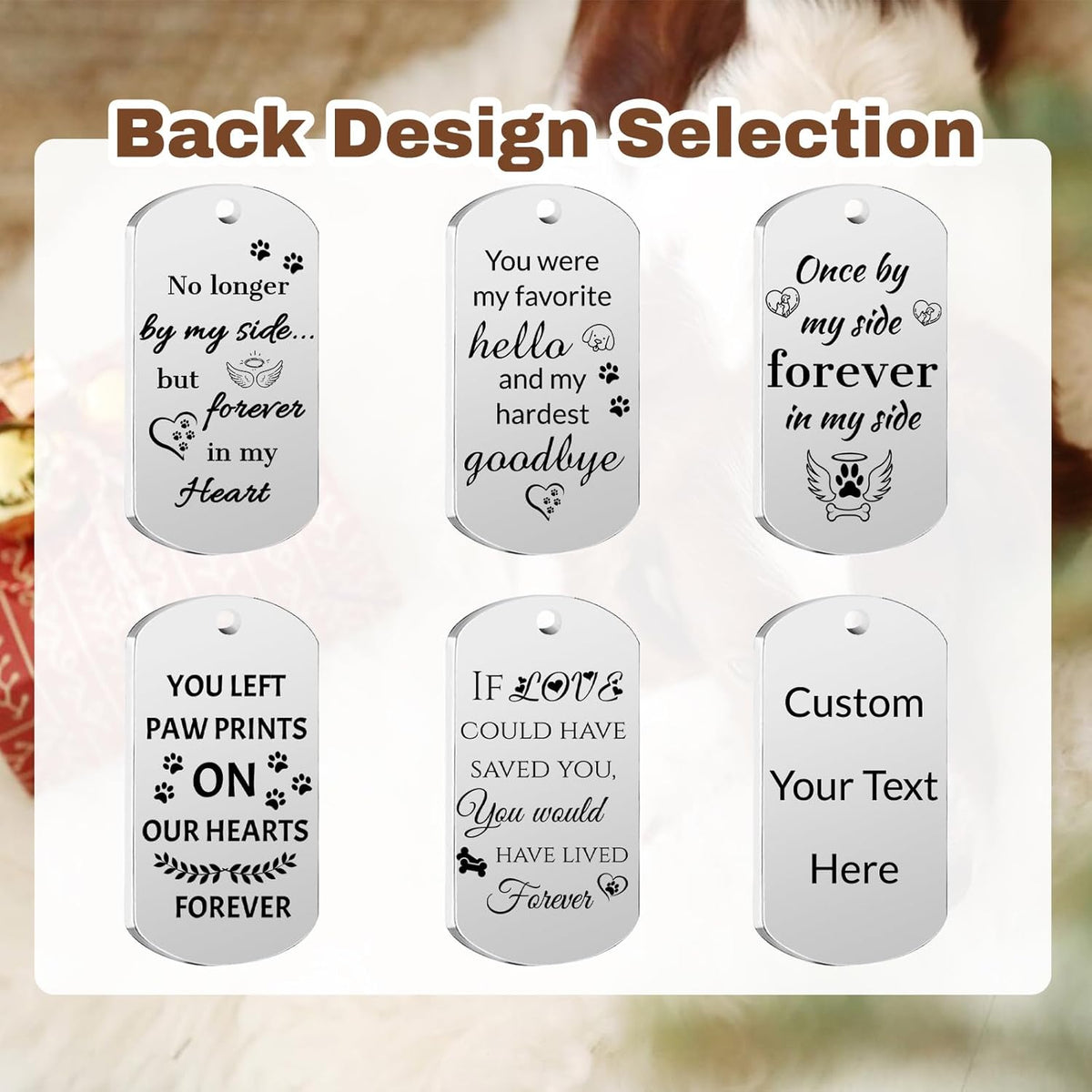 Custom Dog Memorial Photo Keychain Personalized Sympathy Gifts for Loss of Dog Memorial Passing