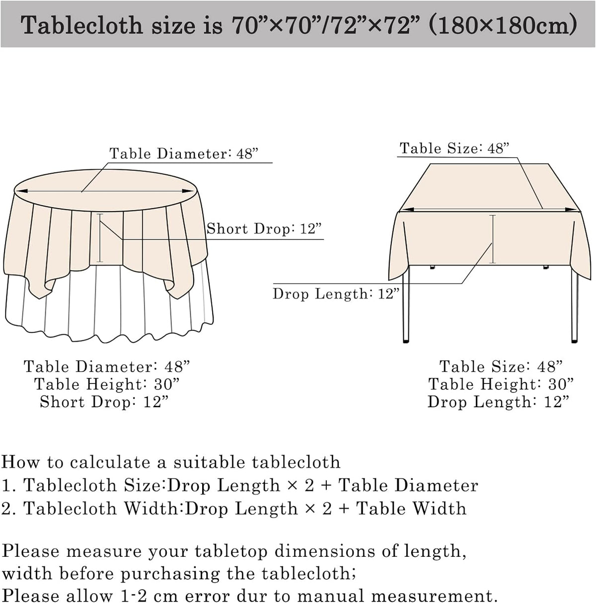 ShinyBeauty 2 Pack 72x72 Inch Silver Sequin Tablecloths - Elegant Square Glitter Tablecloth for
