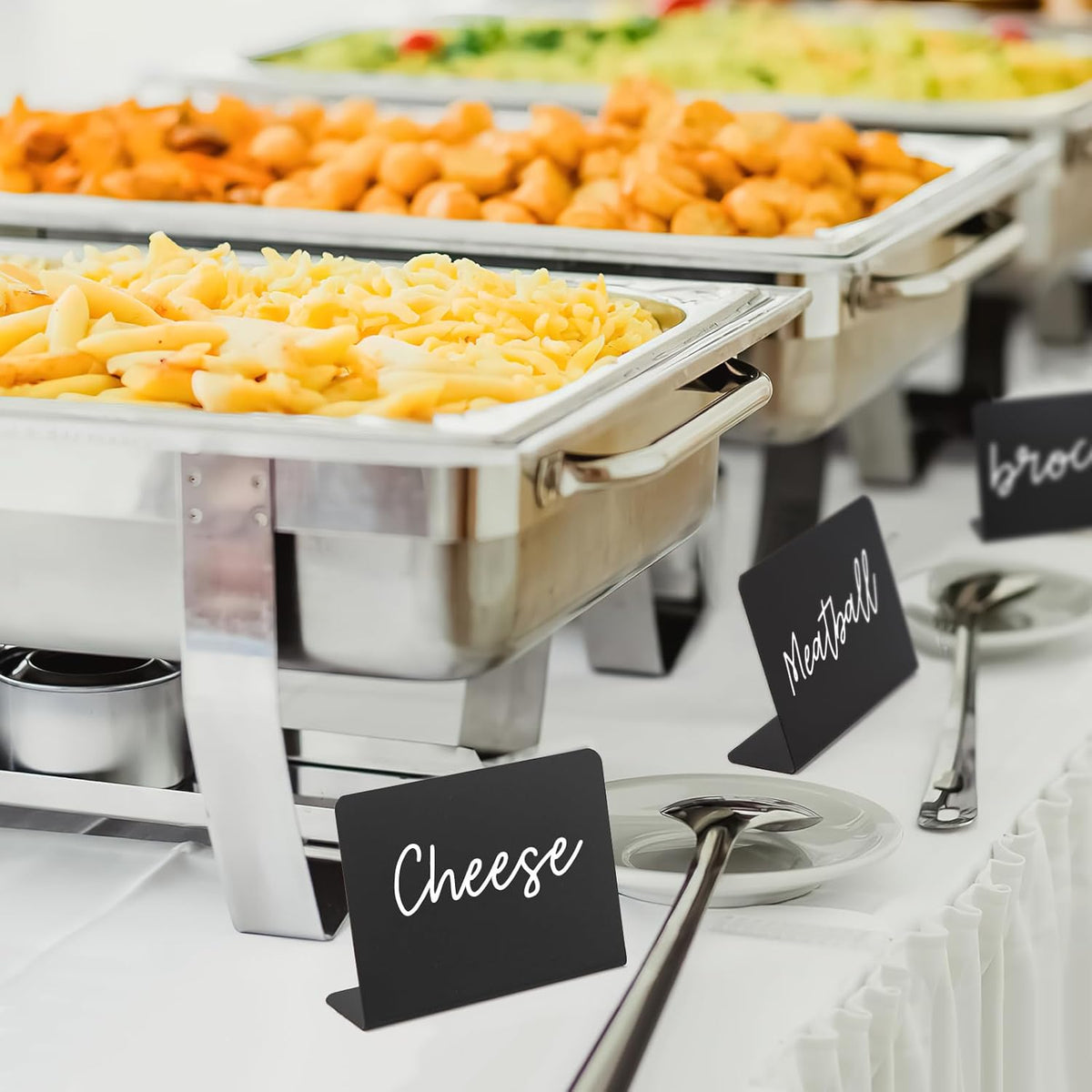 12 Pcs 4"x3" Mini Chalkboard Signs for Food, Reusable PVC Food Labels, Reserved Table Signs for