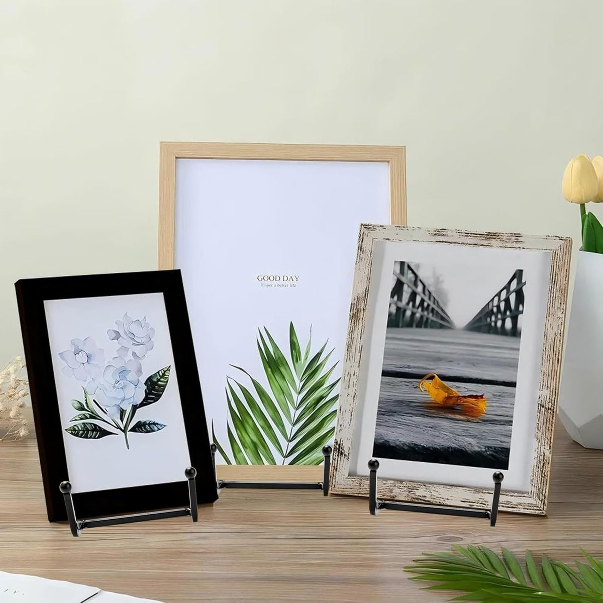 18 pcs 4.5in Plate Stands for Display,Metal Plate Holders Display Stands Can Be Used for Picture