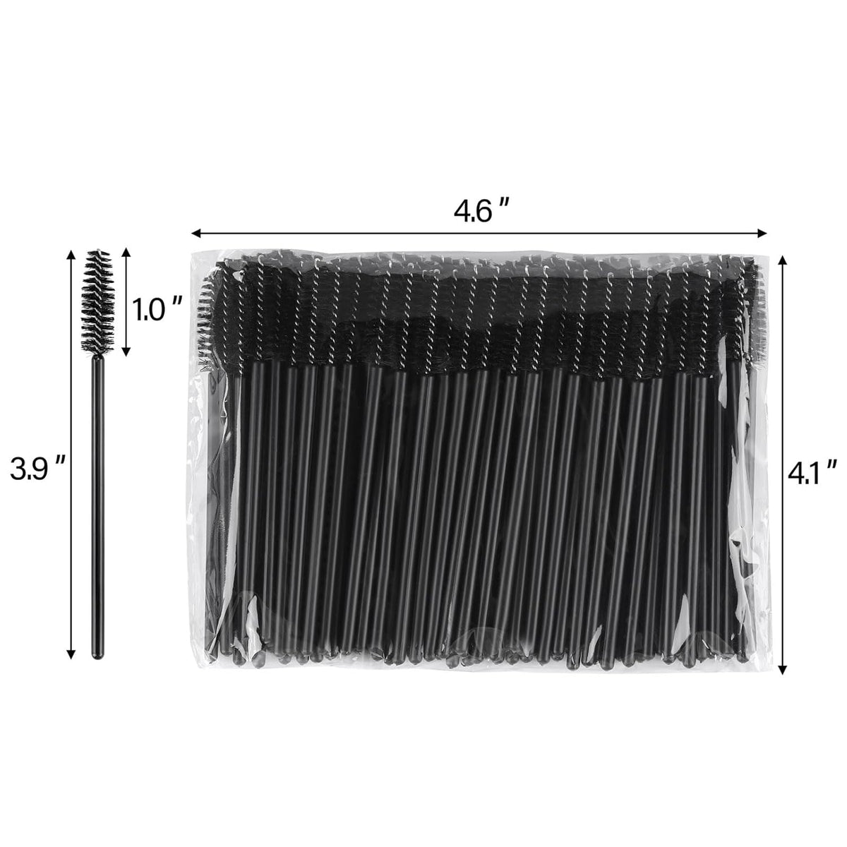 BTYMS 500 Pieces Disposable Mascara Wands Eyelash Brush Brow Brushes Applicators Lash Spoolies for