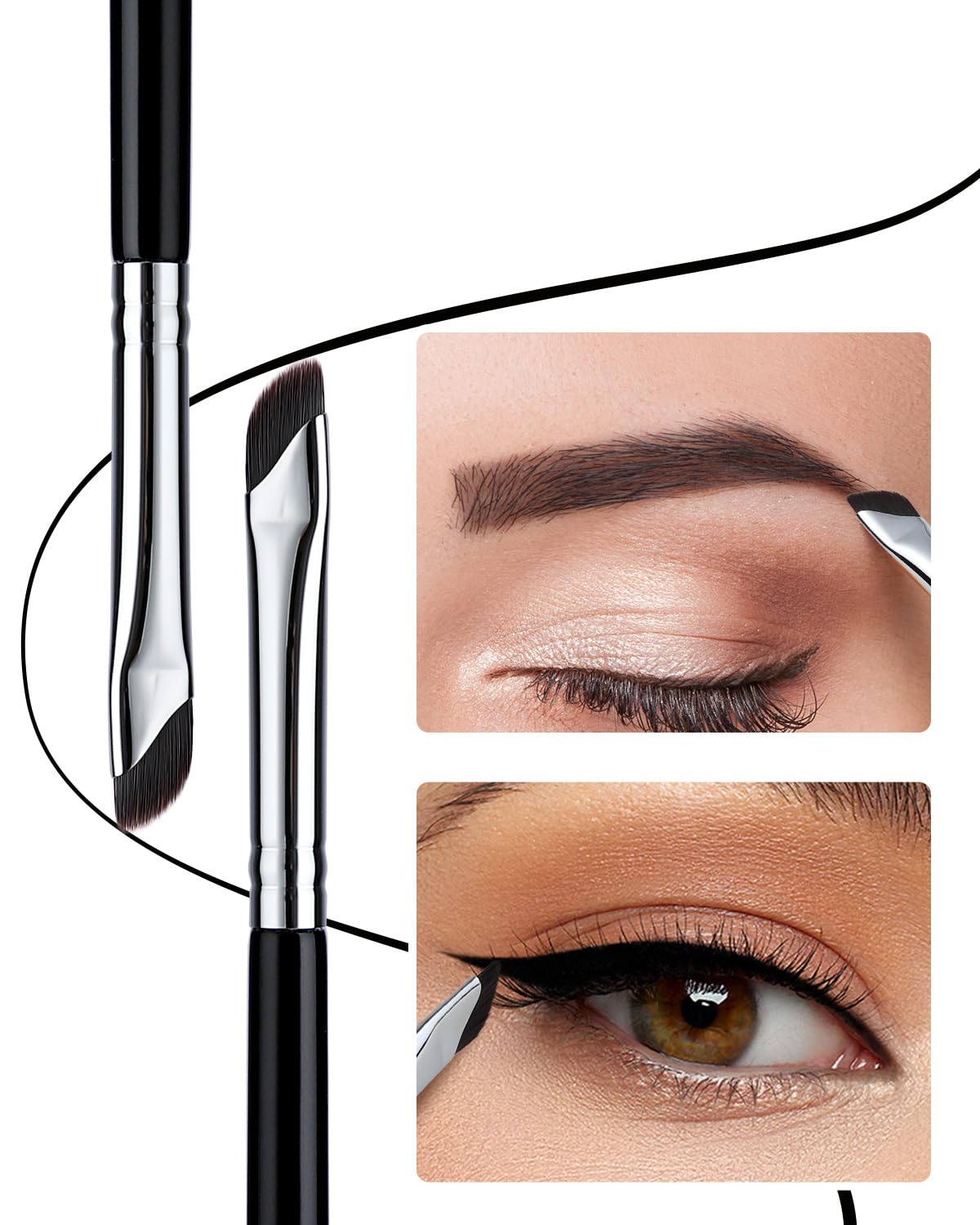 EIGSHOW Eyeliner Brush Gel Eyeliner Makeup Brush for Precise Eye Liner Eyebrow Eyelid Ultra Thin