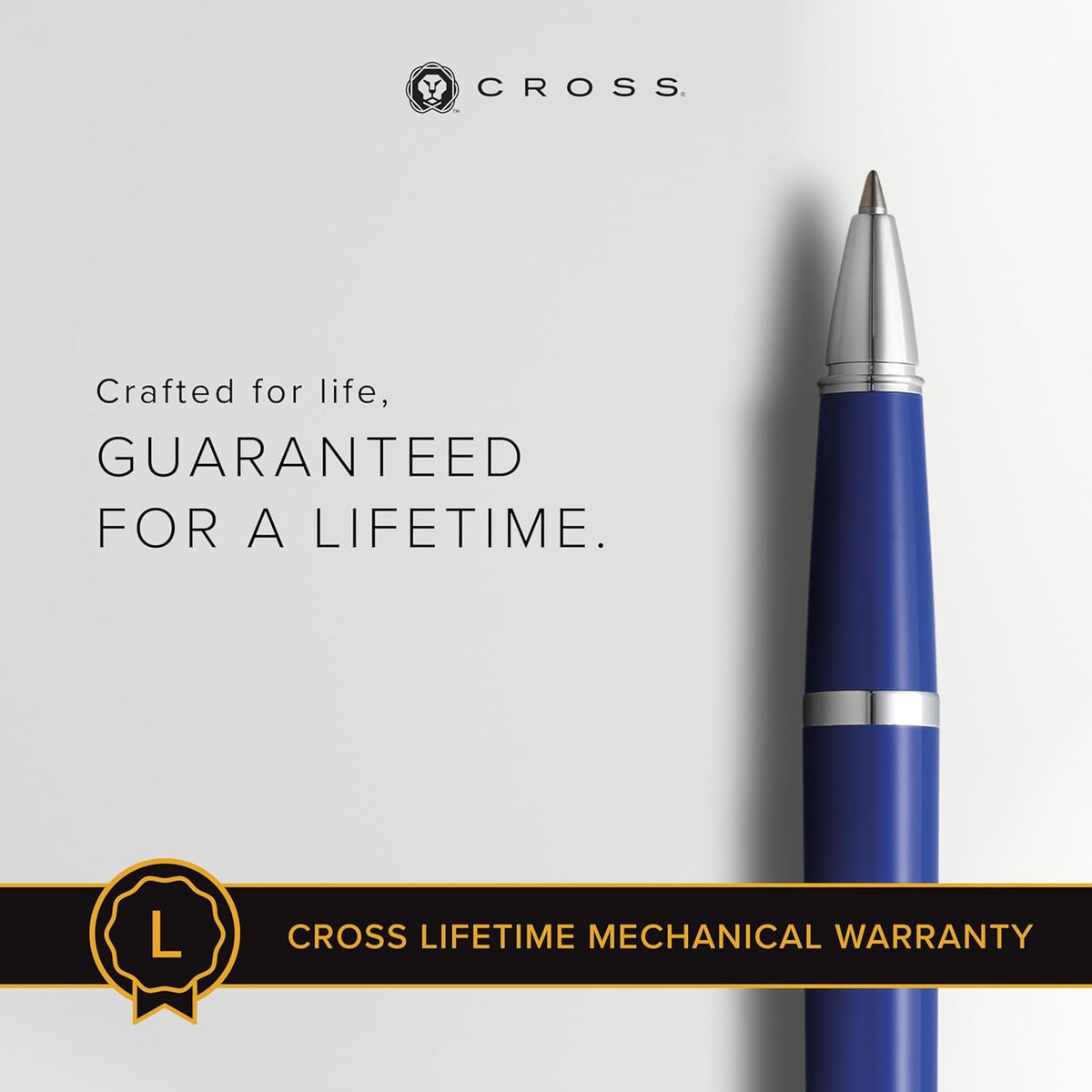 Cross Bailey Light Refillable Rollerball Pen Presented in a Everyday Gift Box - Medium Point, Black