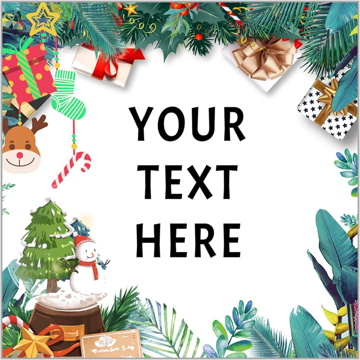 100-1000pcs Custom Stickers Merry Christmas Stickers Personalized Labels Adhesive Xmas Decorative