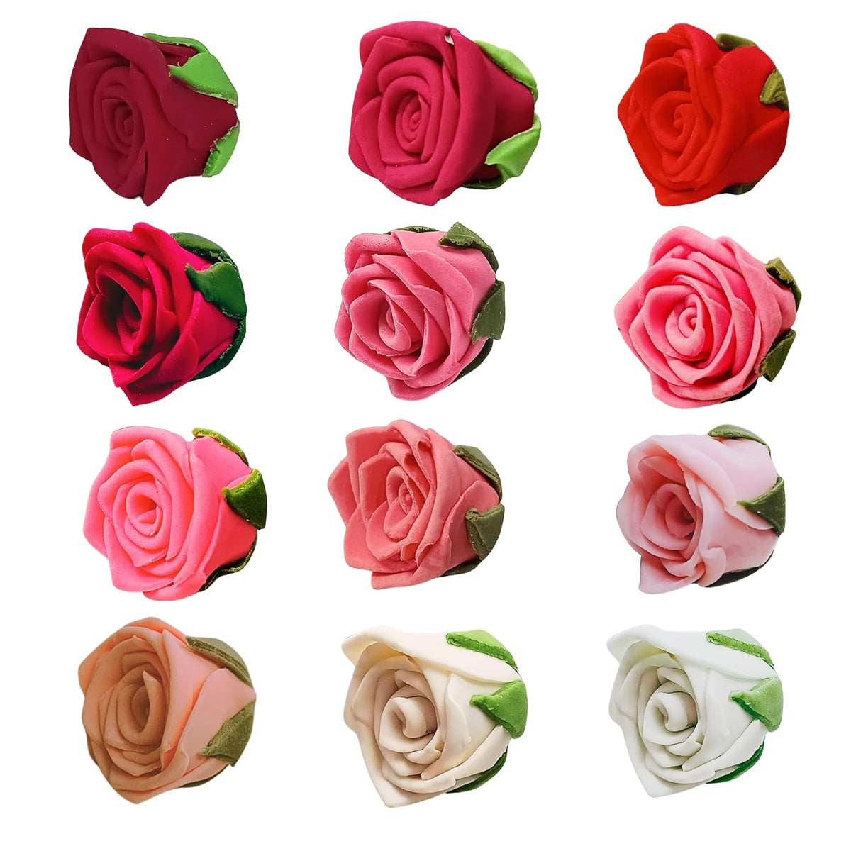 Confect Edible Rose Toppers – Confect Edible Ombre Rose Toppers – Pack of 12 Cupcake & Doughnut