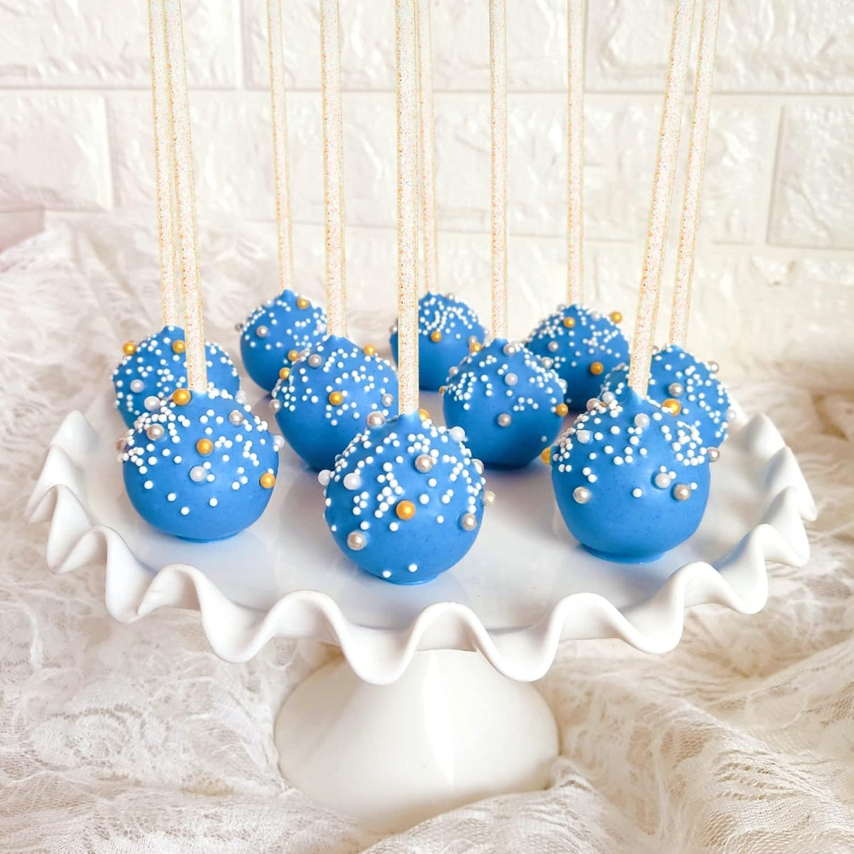 50-PCS Gold Glitter Plastic Swizzle Sticks, Crystal Cake Pops, Cocktail Coffee Drink Stirrers