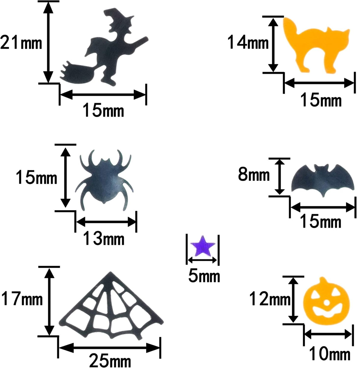 Halloween Party Table Scatter - Pumpkin Spider Webs Foil Metallic Sequins Confetti Trick or Treat