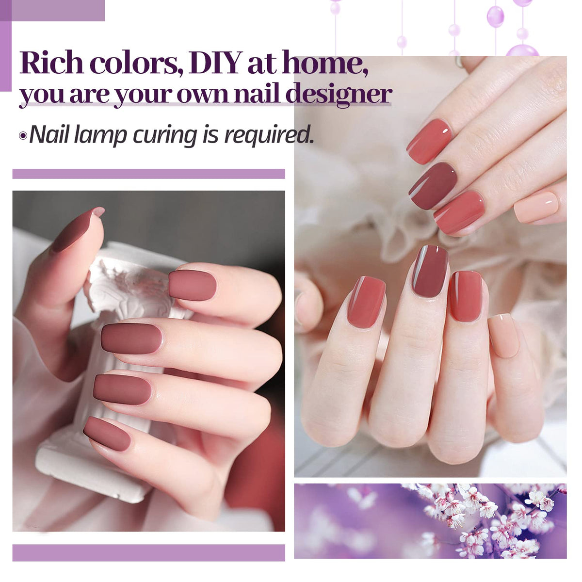 JODSONE 32+4 Pcs Gel Nail Polish Kit Soak Off Gel Polish Set Glitter Gel Nail Kit Nail Art Salon
