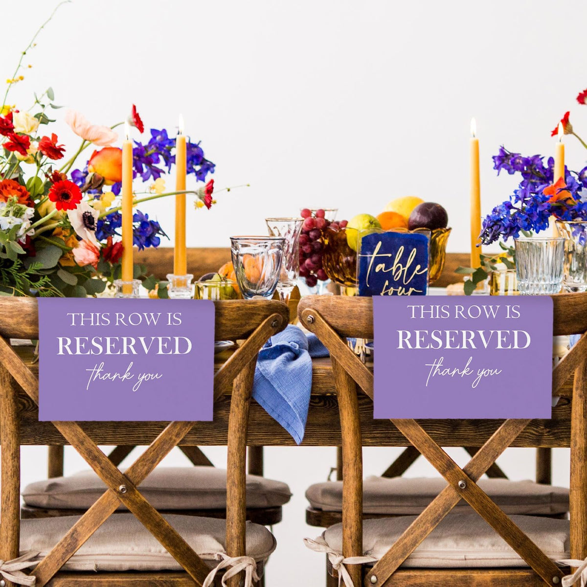 Reserved Seating Chair Signs, This Row Is Reserved Pew Cloths Seating Placeholder for Church Pews