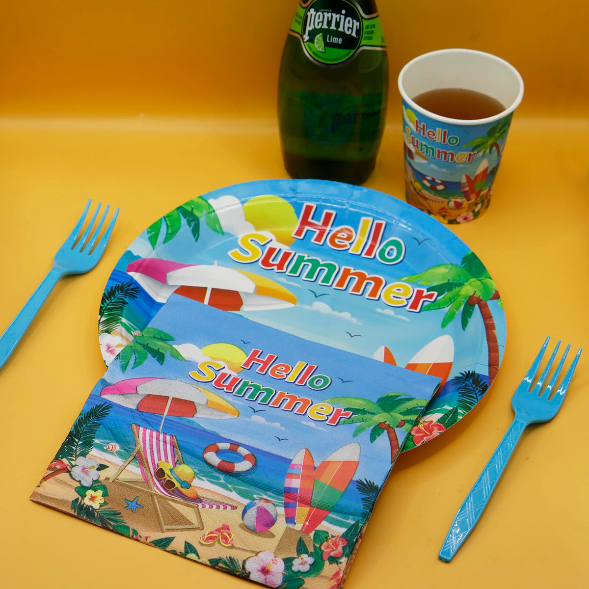 Decodinli 50 PCS Summer Beach Party Paper Napkins, Beach themed Disposable Napkins, Beach Birthday