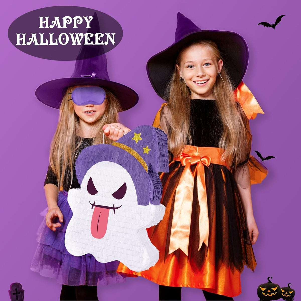WERNNSAI Halloween Ghost Pinata - Halloween Ghost Party Games Decorations for Kids Baby Hallo-ween