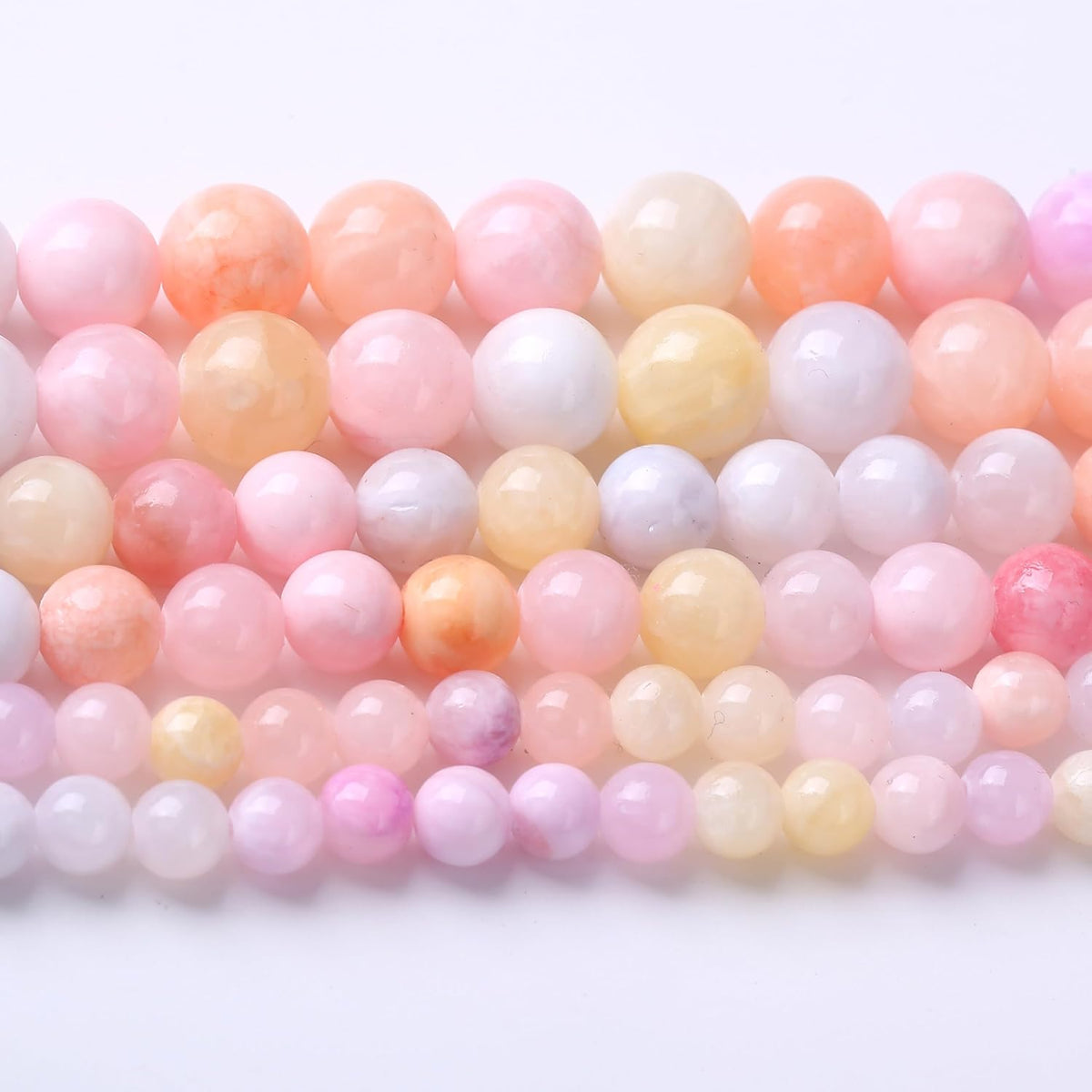 Colorful Rice Topaz Stone Beads Gemstone Round Crystal Energy Jade Beads Stone Beads for Jewelry