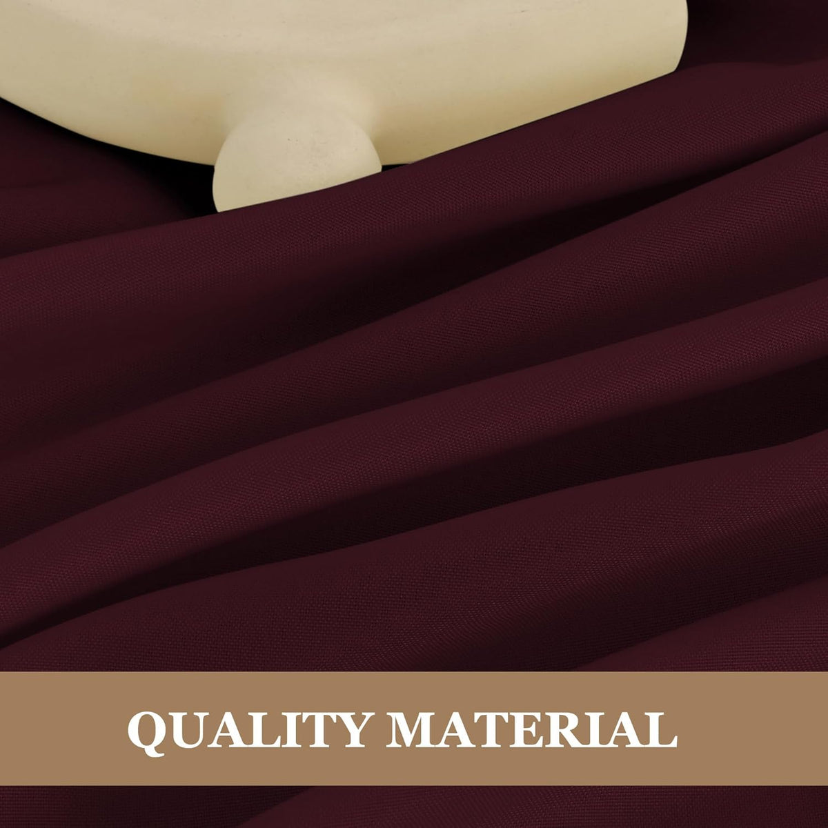 Fitable Burgundy Rectangle Tablecloths for 6 Foot Tables, 6 Pack - 70 x 108 Inches - Stain